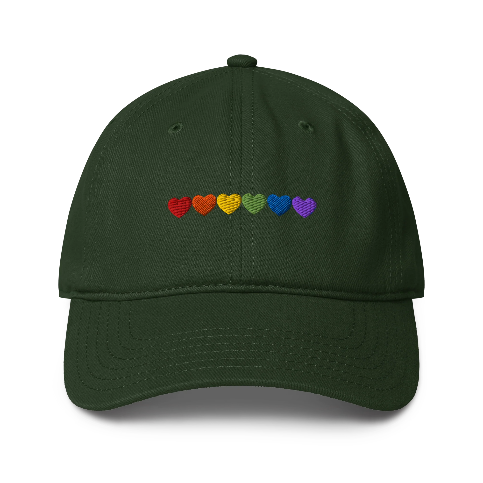 Pride Hearts Embroidered Baseball Cap - Image 7