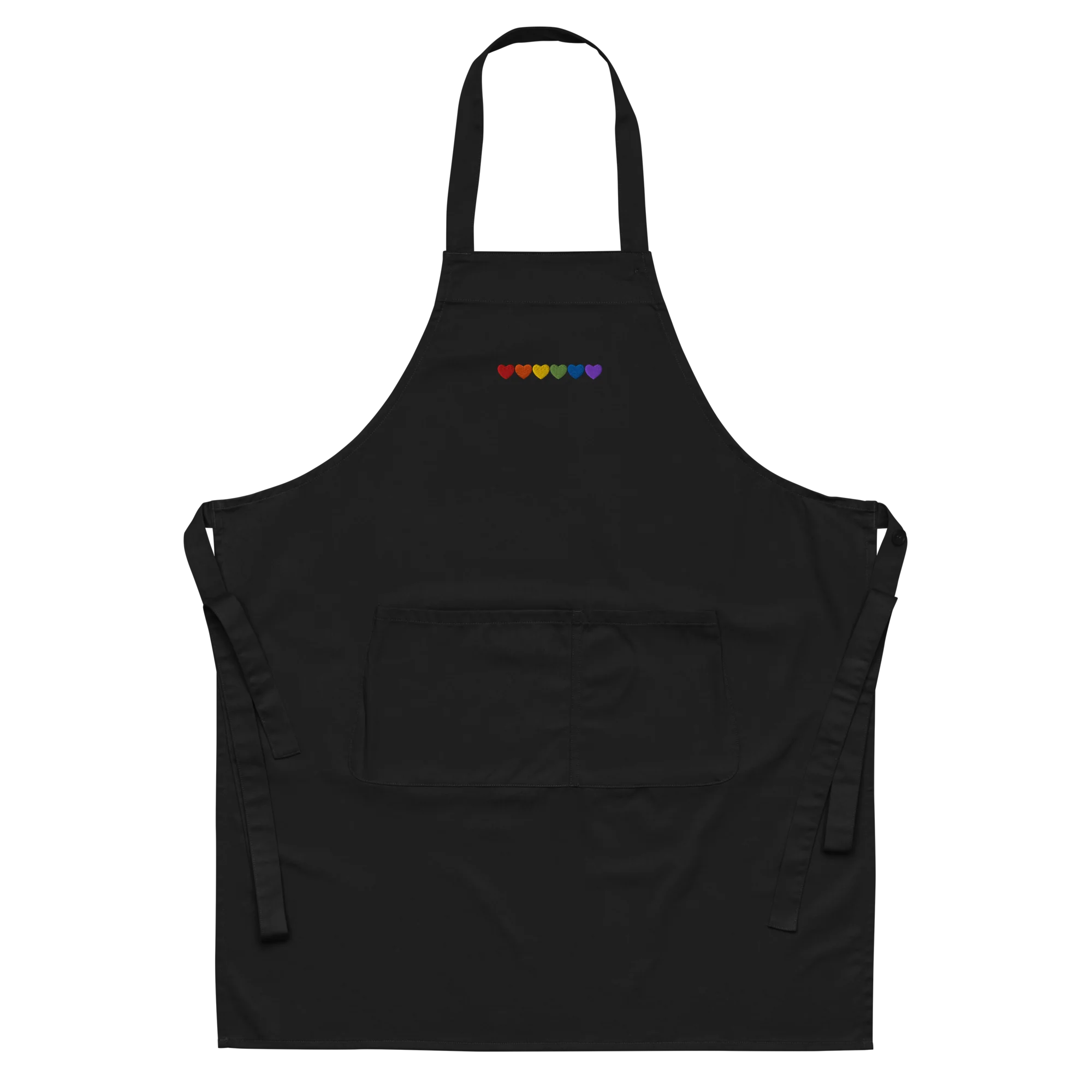 Pride Hearts Embroidered Organic Cotton Apron - Image 8