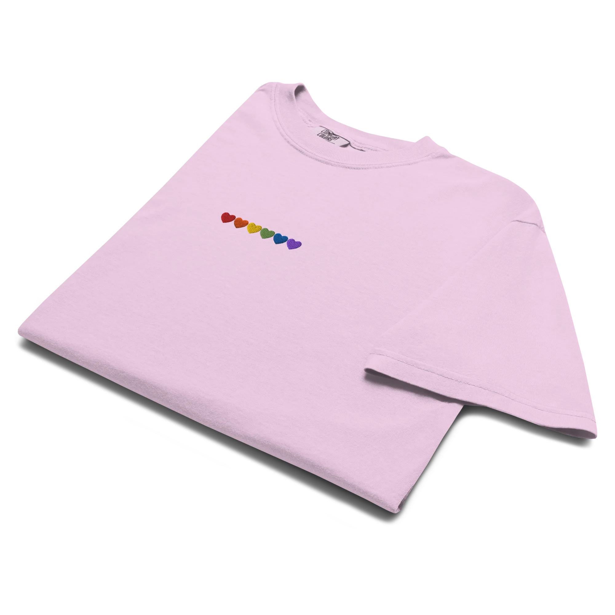 Pride Hearts Embroidered Classic T-Shirt - Image 4