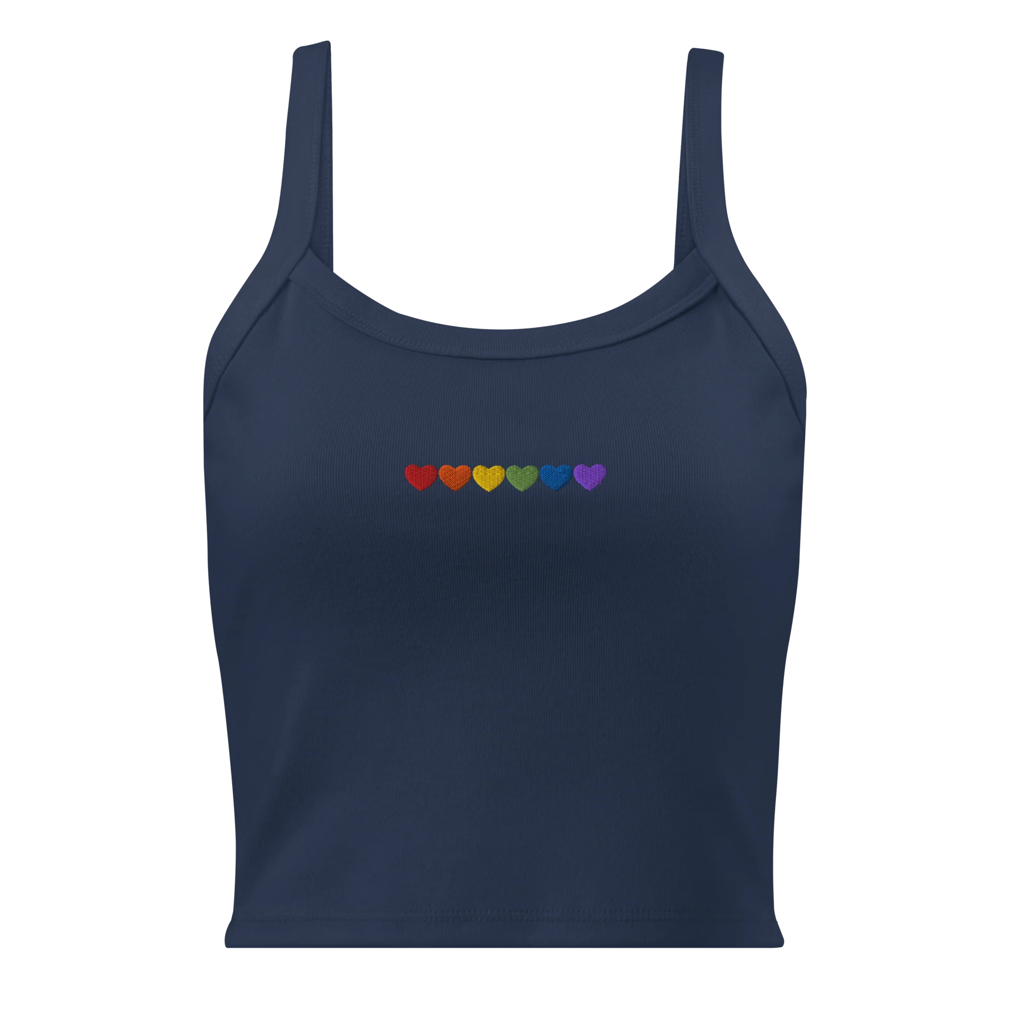Pride Hearts Rib Embroidered Tank Top - Image 3