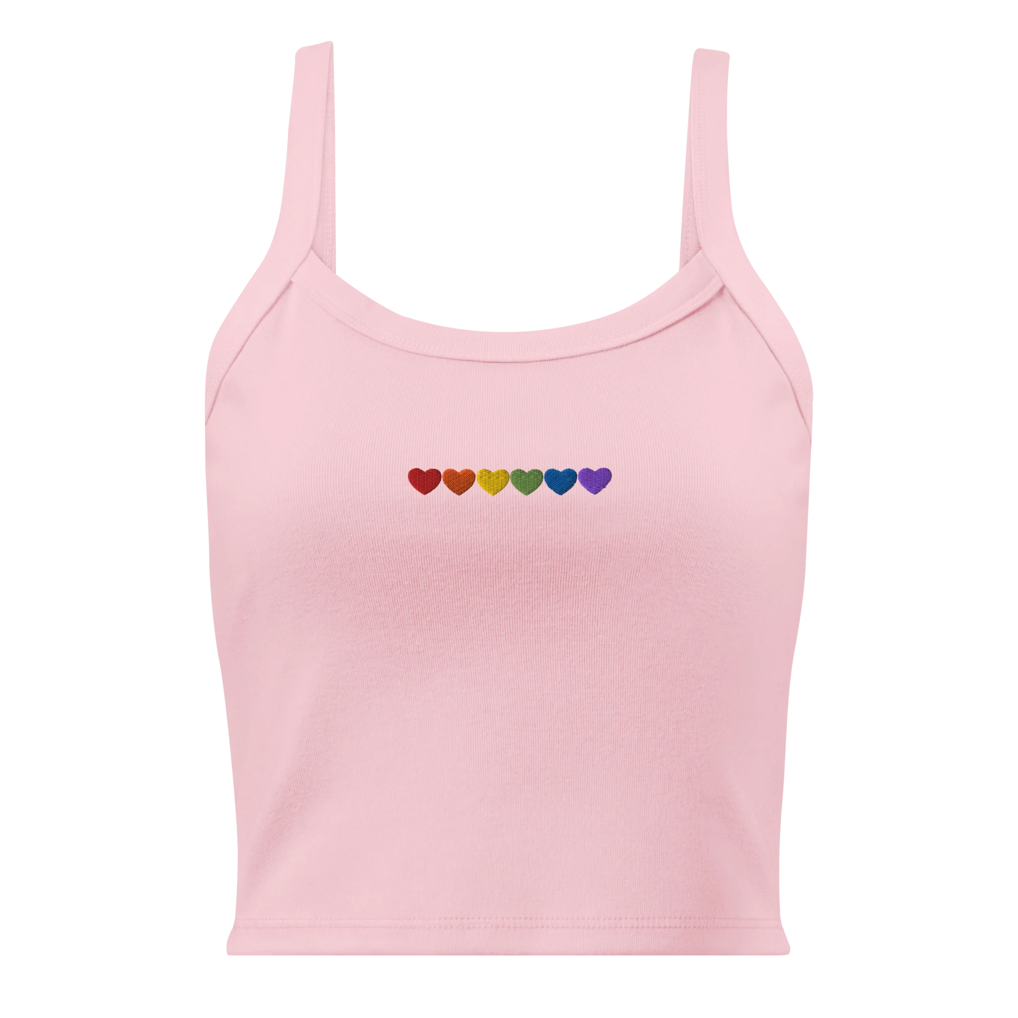 Pride Hearts Rib Embroidered Tank Top - Image 4