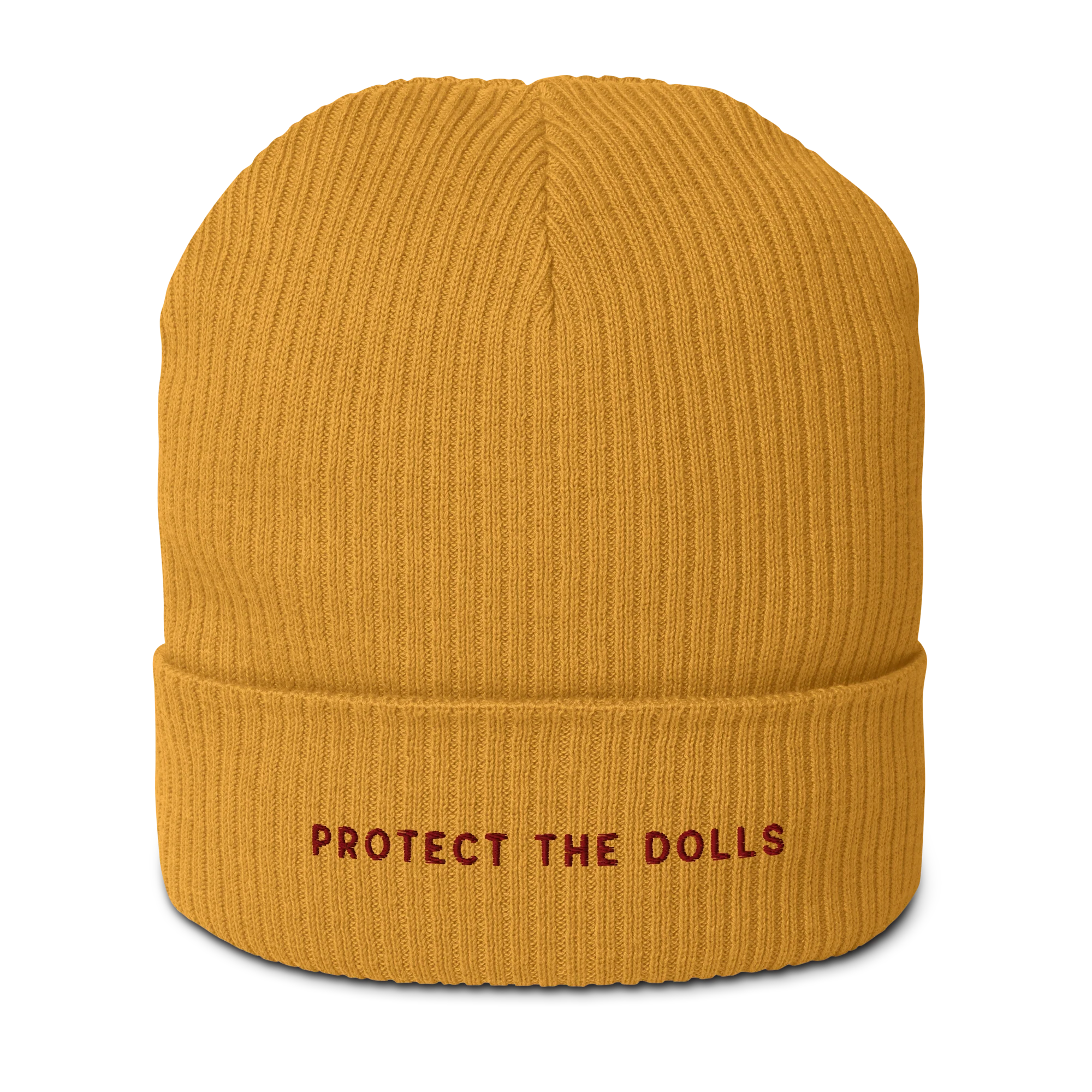 Protect The Dolls Embroidered Organic Ribbed Beanie - Image 10