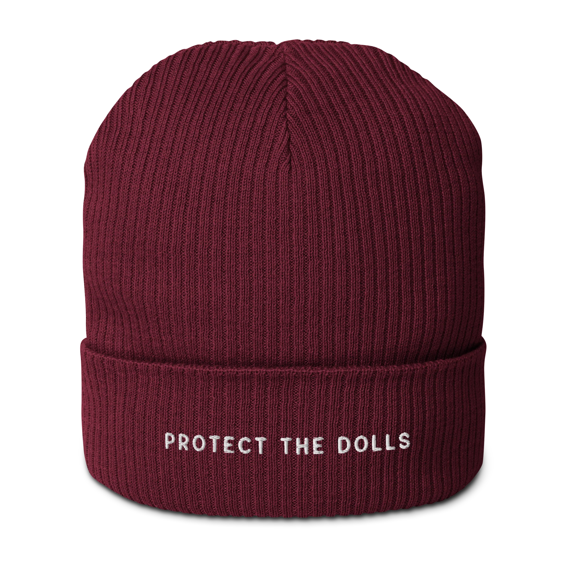 Protect The Dolls Embroidered Organic Ribbed Beanie - Image 7