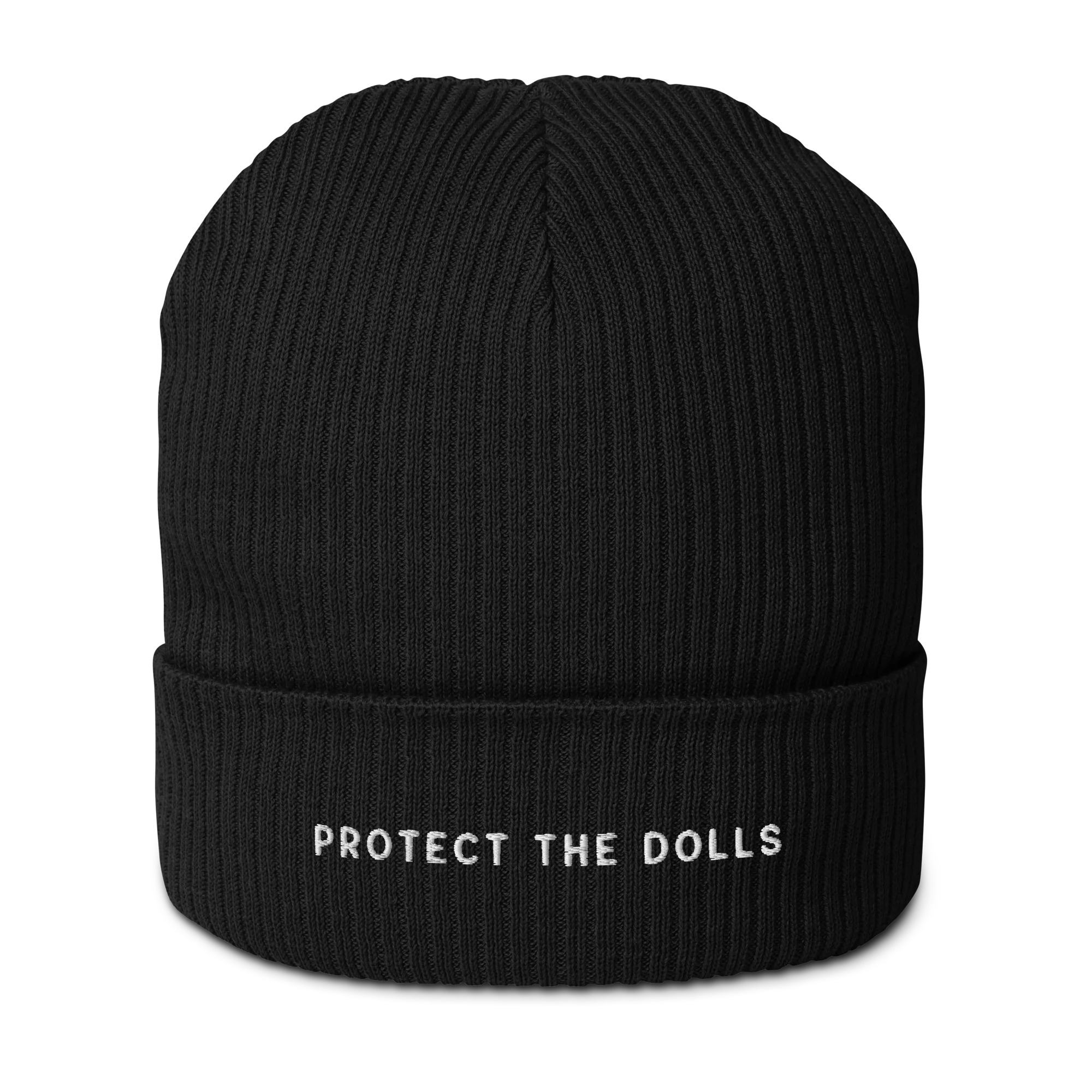 Protect The Dolls Embroidered Organic Ribbed Beanie - Image 8