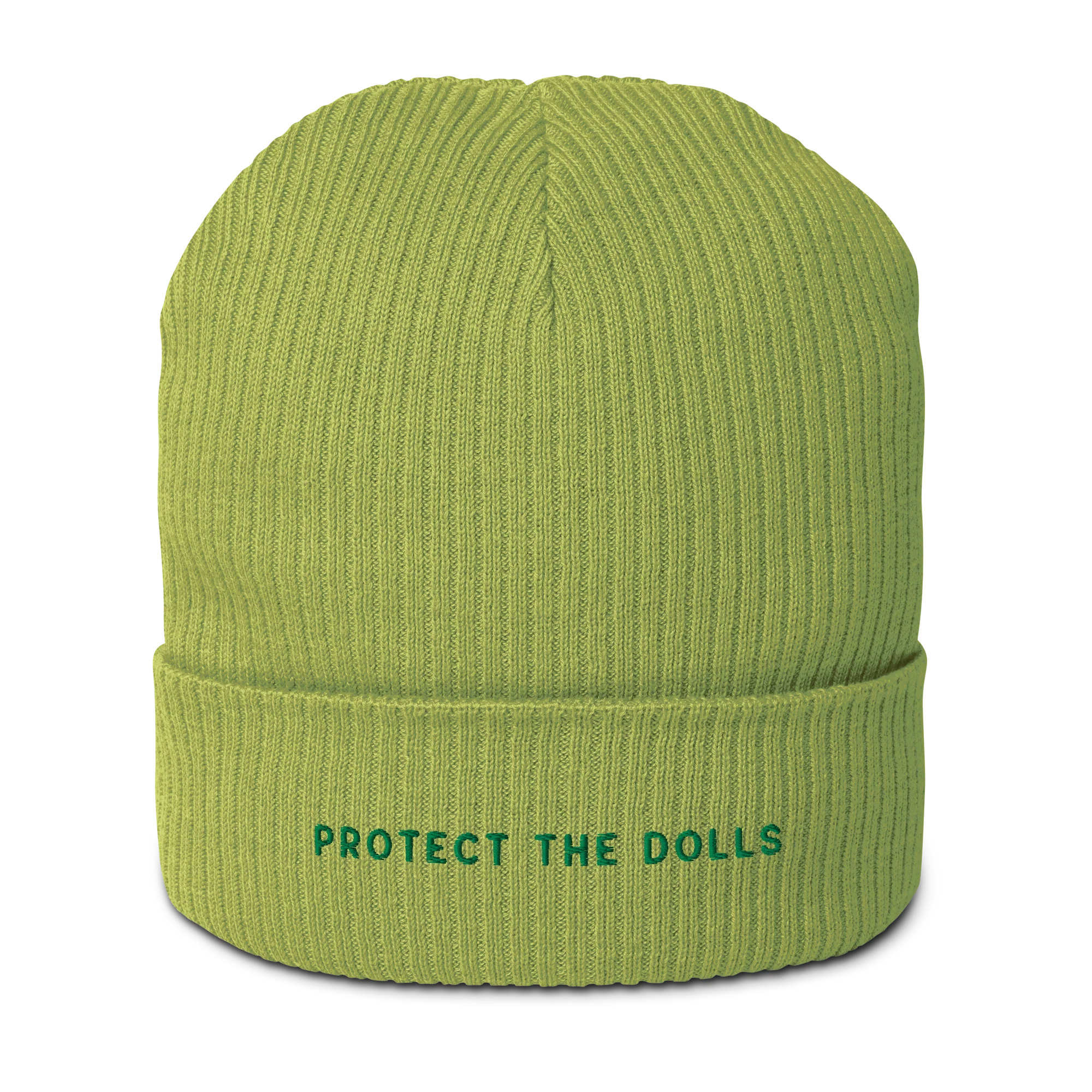 Protect The Dolls Embroidered Organic Ribbed Beanie - Image 9
