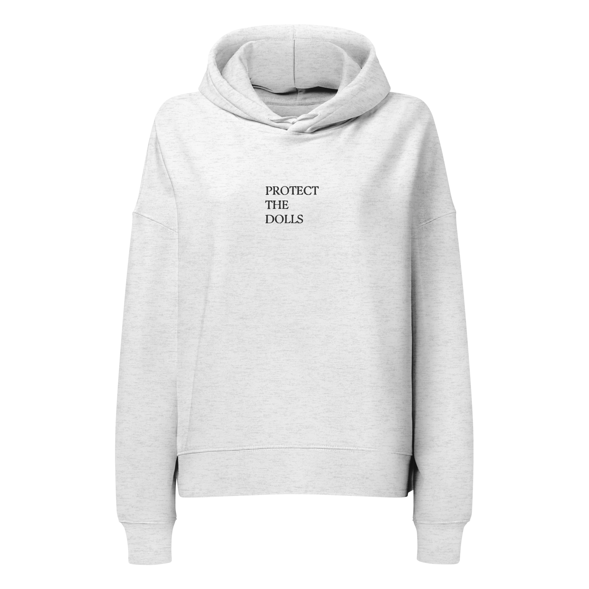 Protect The Dolls Embroidered Women’s Organic Hoodie - Image 3