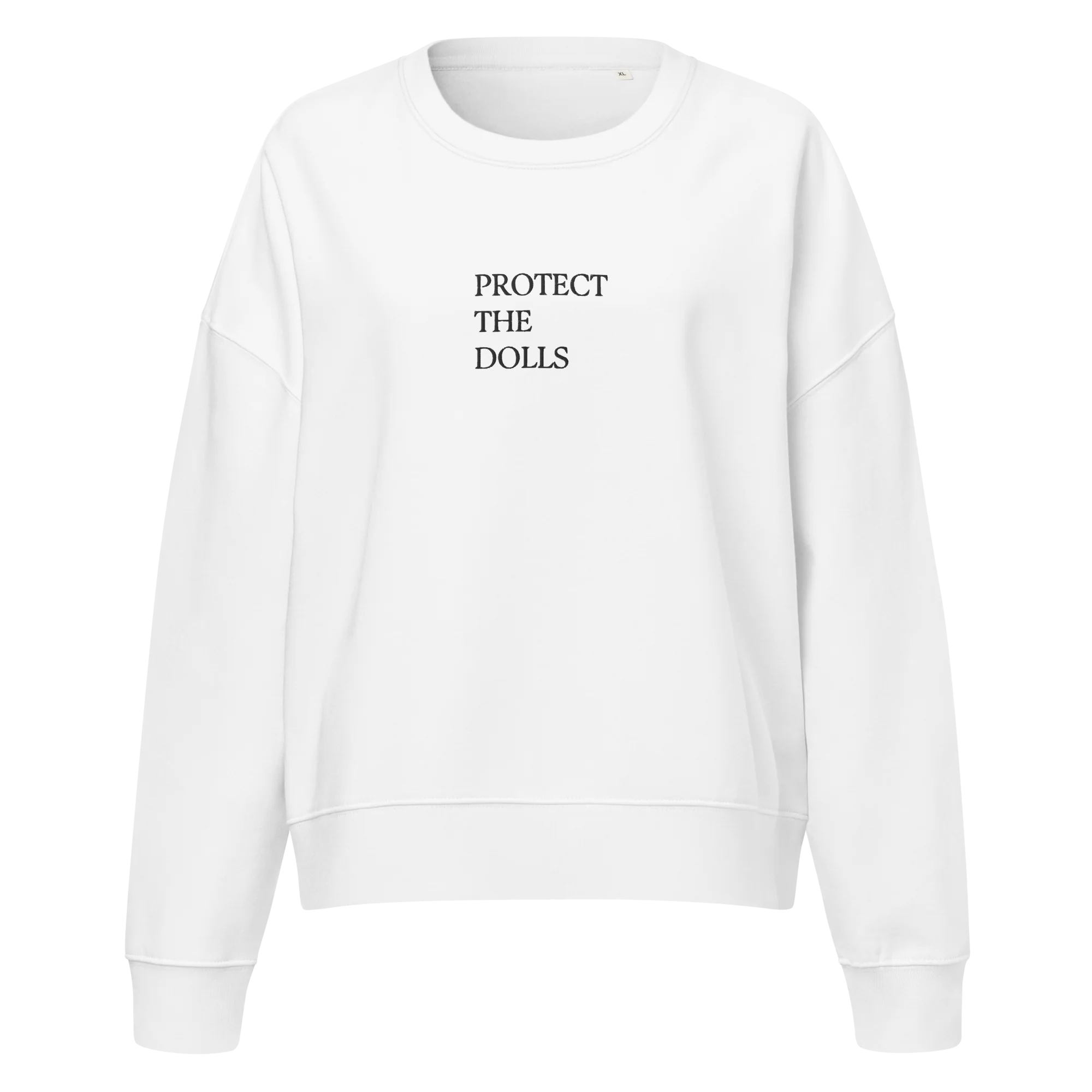 Protect The Dolls Embroidered Women’s Organic Sweatshirt