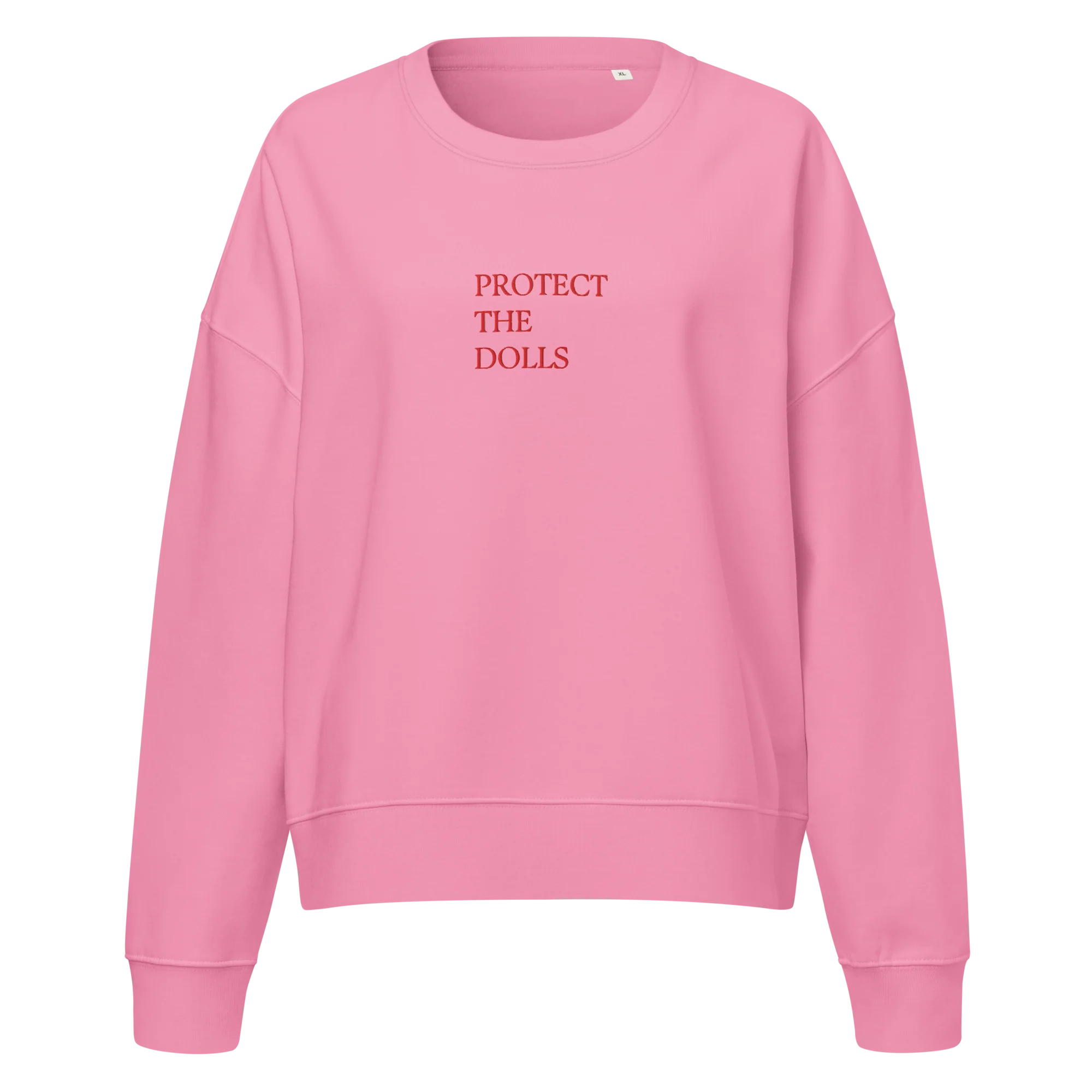 Protect The Dolls Embroidered Women’s Organic Sweatshirt - Image 5
