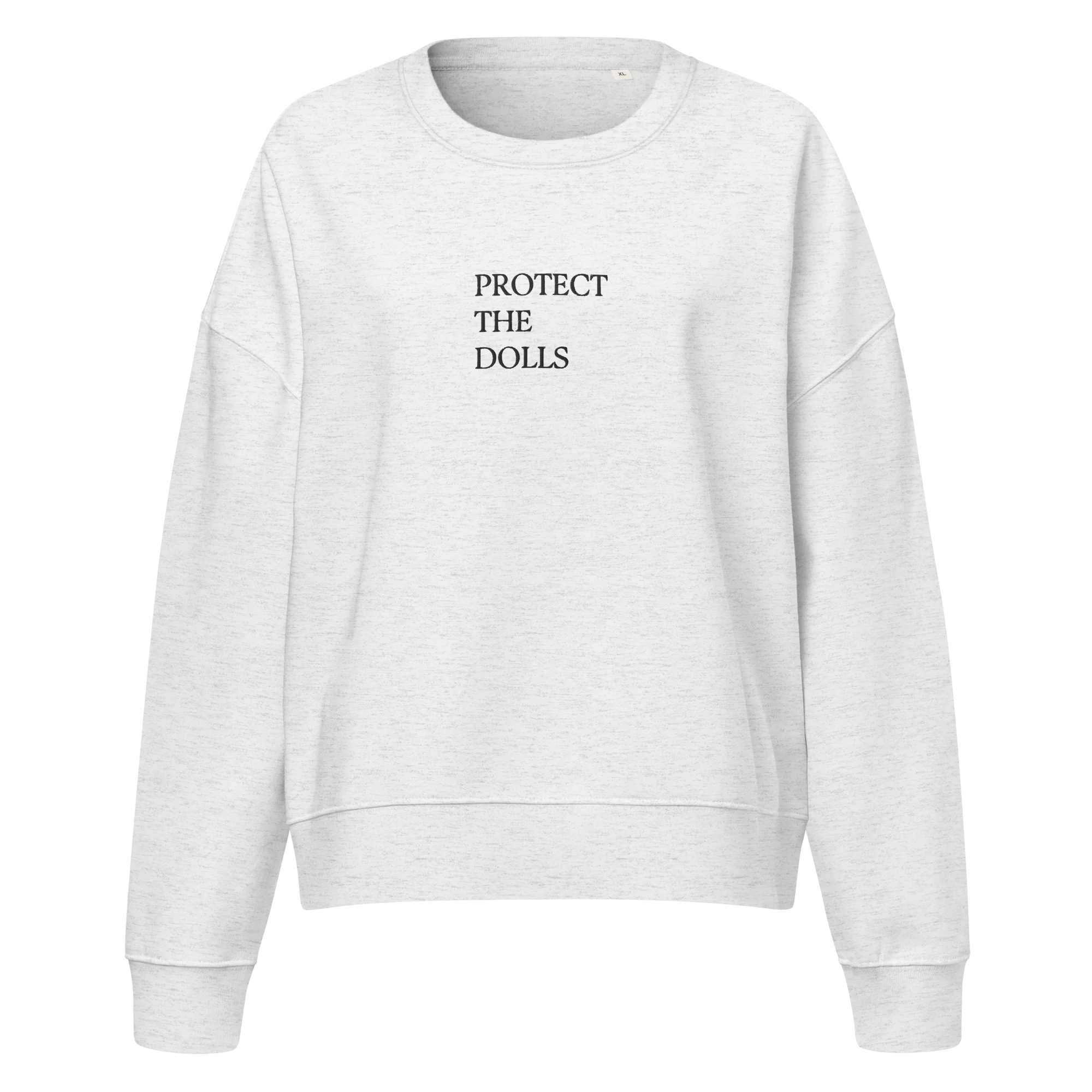 Protect The Dolls Embroidered Women’s Organic Sweatshirt - Image 6