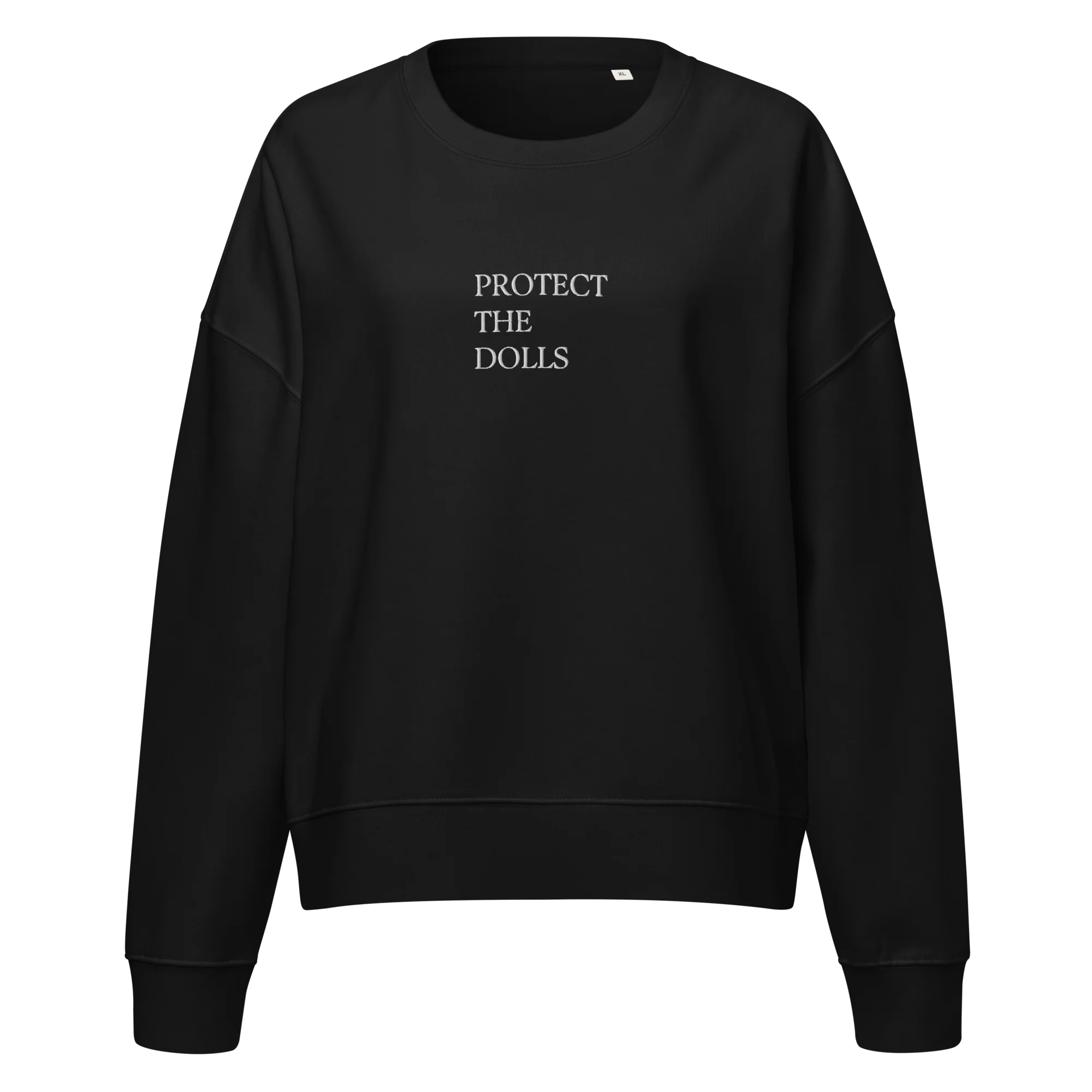 Protect The Dolls Embroidered Women’s Organic Sweatshirt - Image 7