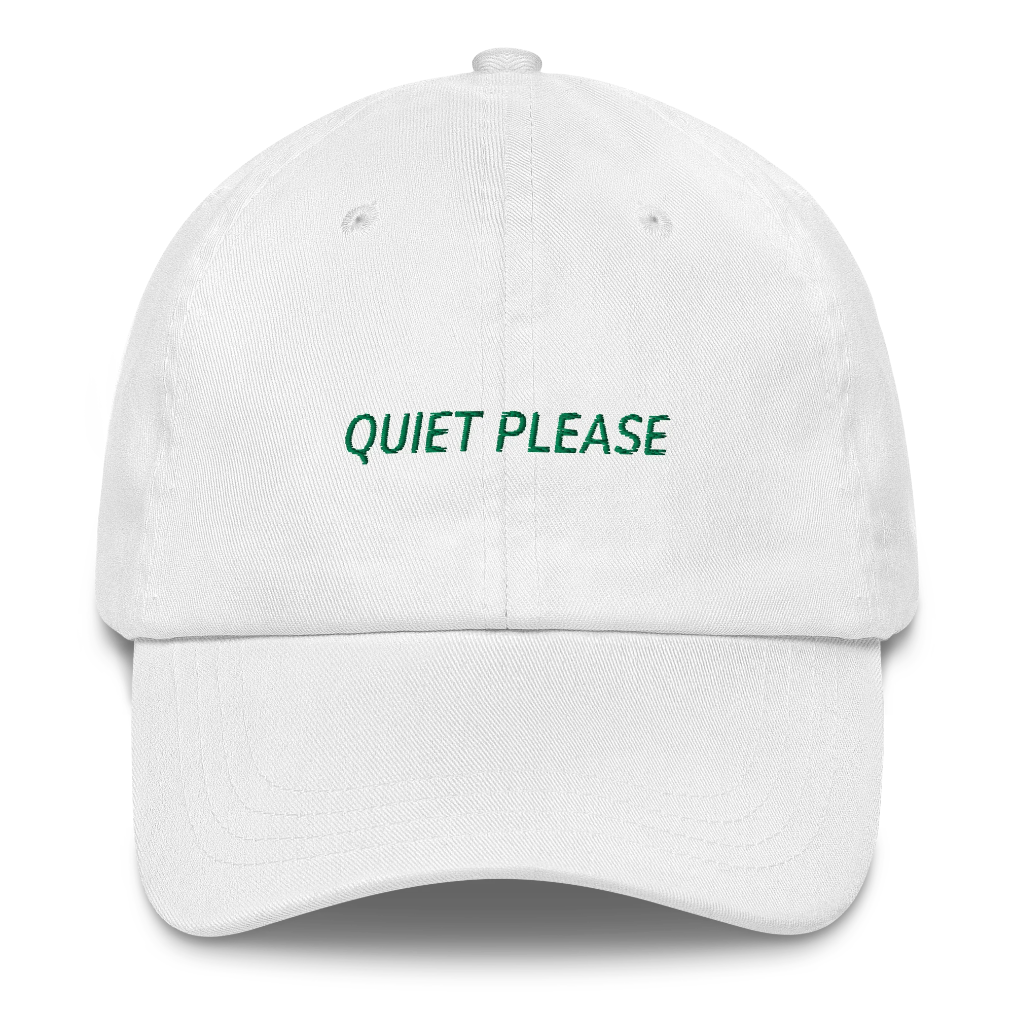 Quiet Please Tennis Embroidered Cap