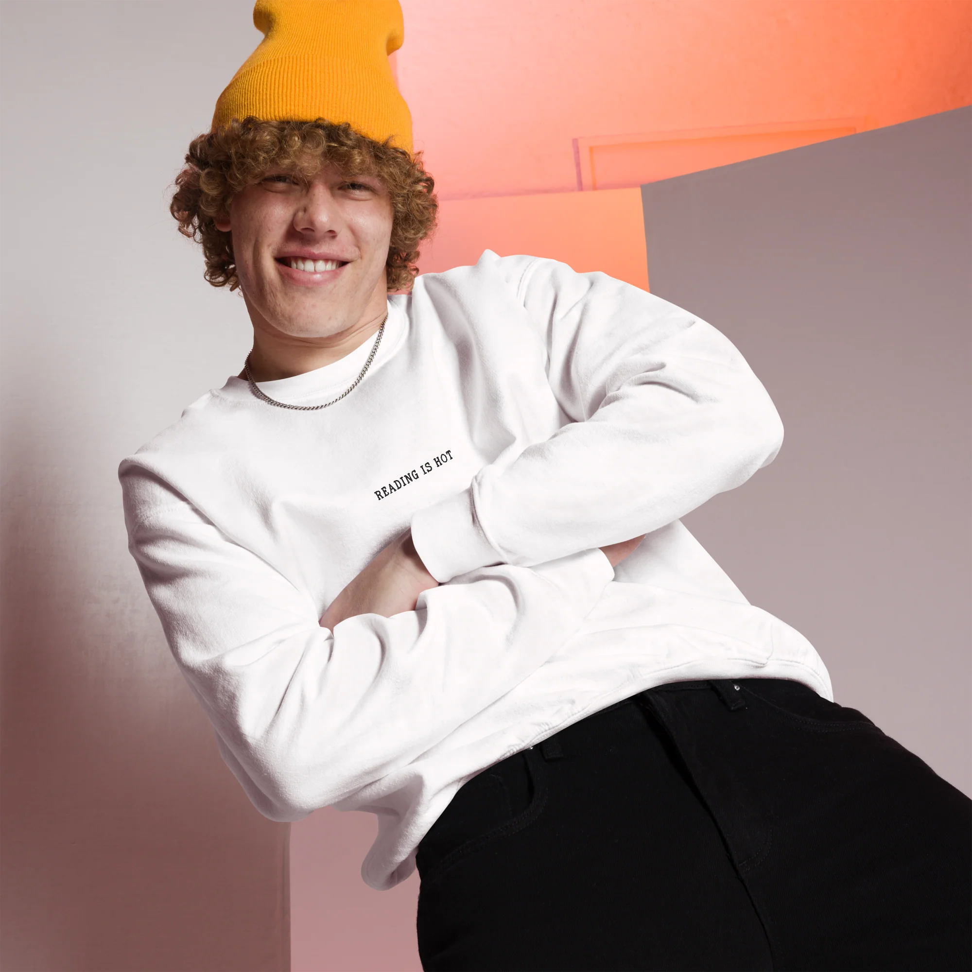 Reading is Hot Embroidered Sweatshirt - Image 7