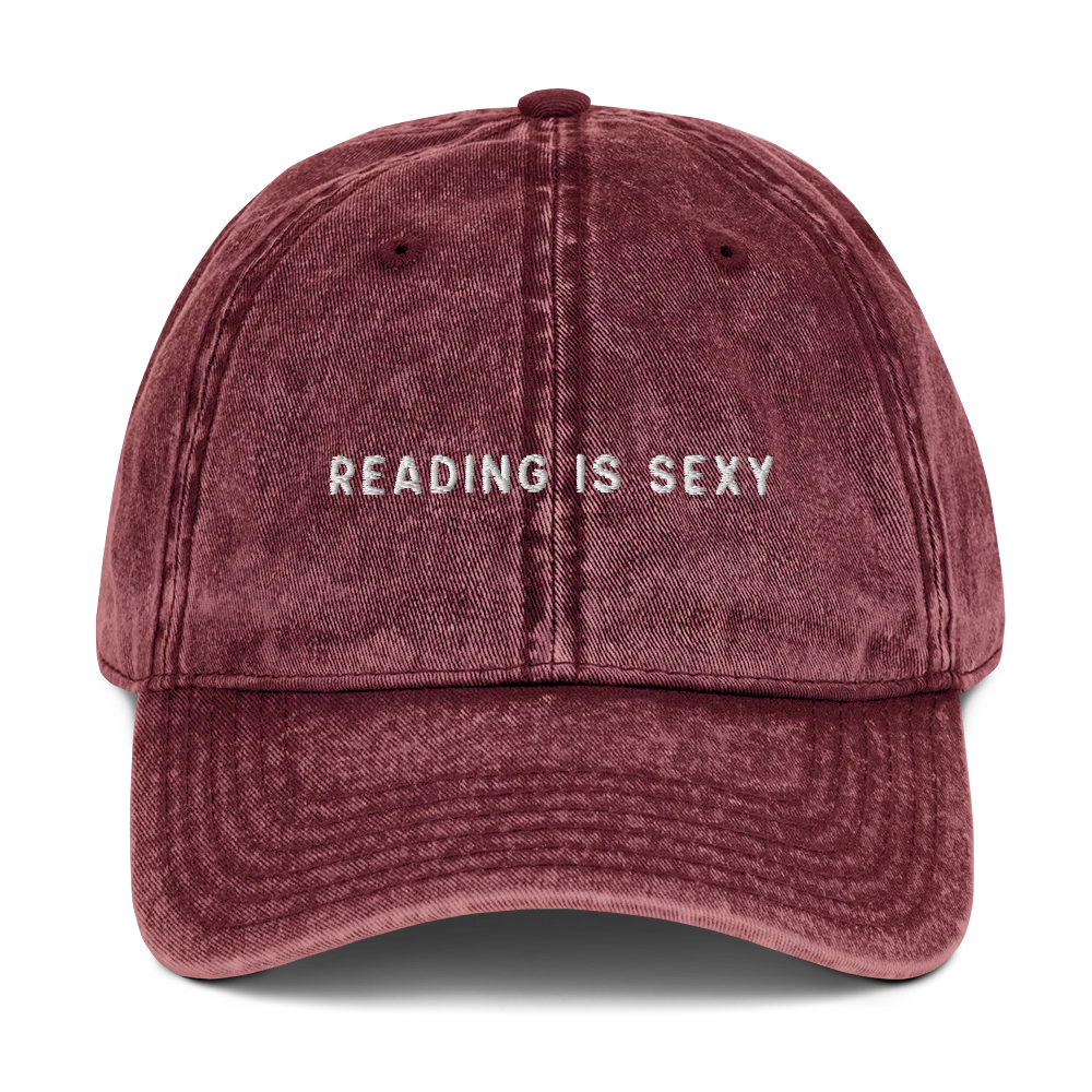 Reading Is Sexy Embroidered Vintage Cap