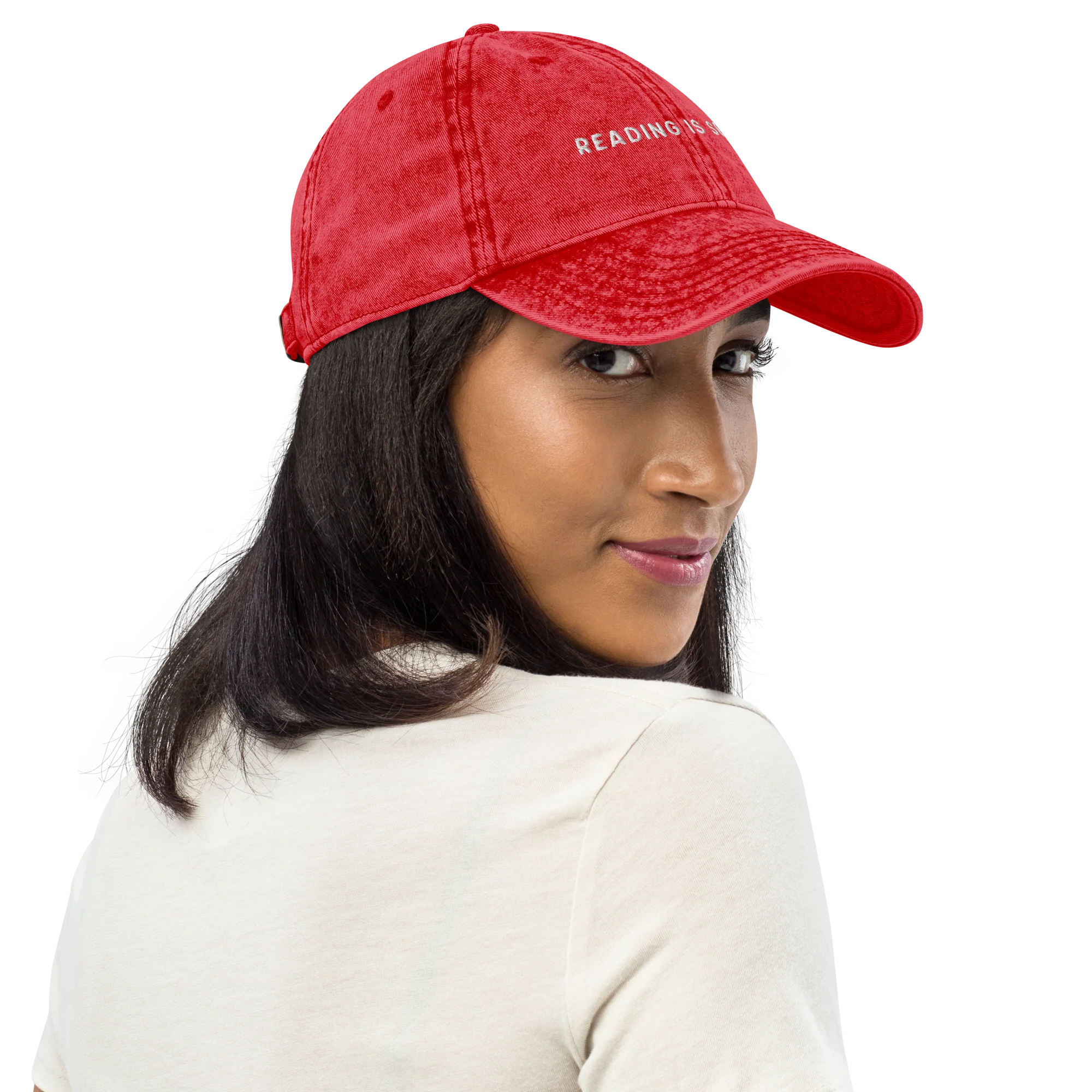 Reading Is Sexy Embroidered Vintage Cap - Image 9