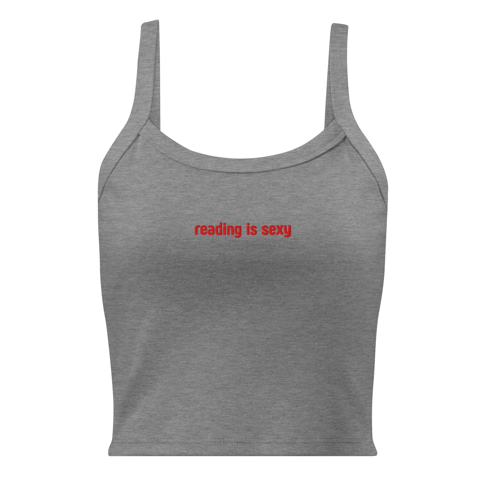 Reading is Sexy Rib Embroidered Tank Top - Image 7