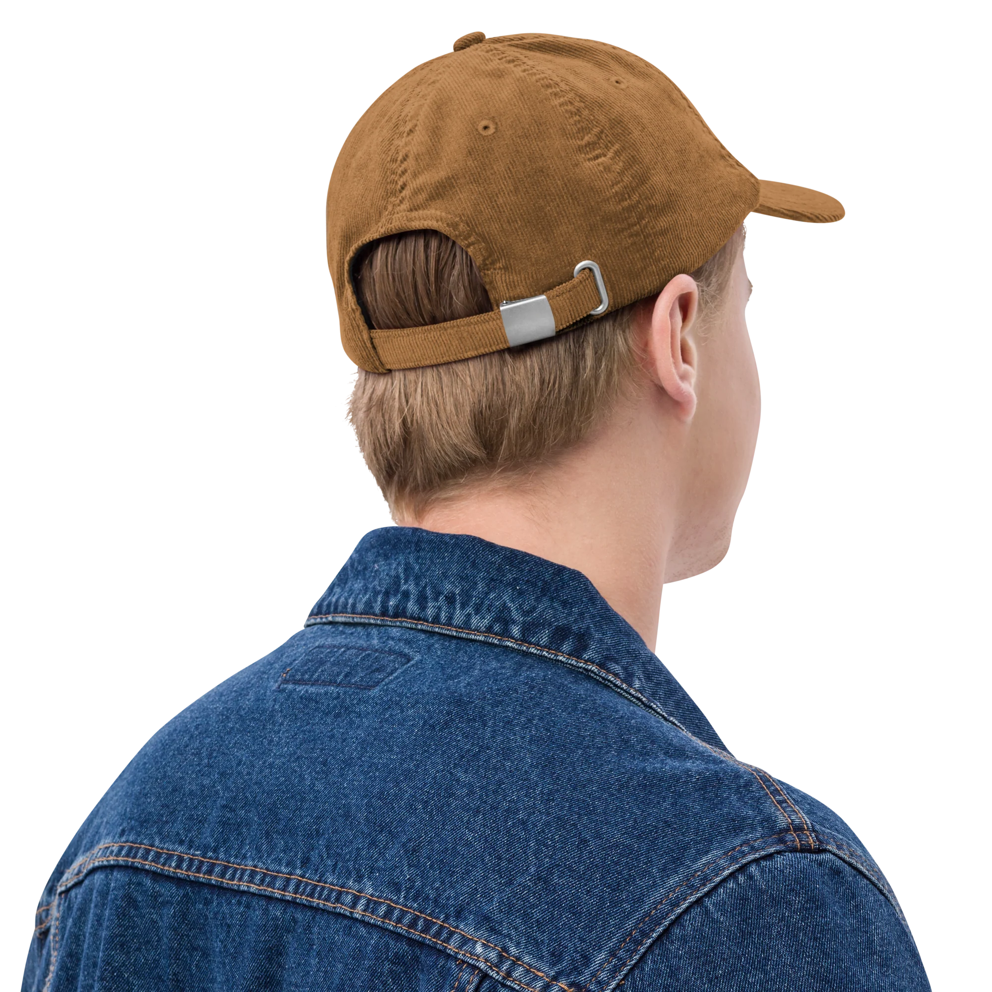 Red Wine Embroidered Corduroy Hat - Image 10