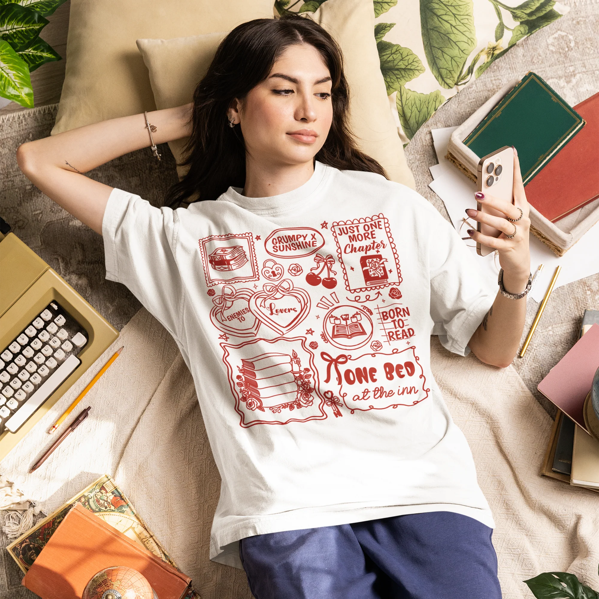 Romance Reader Bookish Classic T-Shirt - Image 2