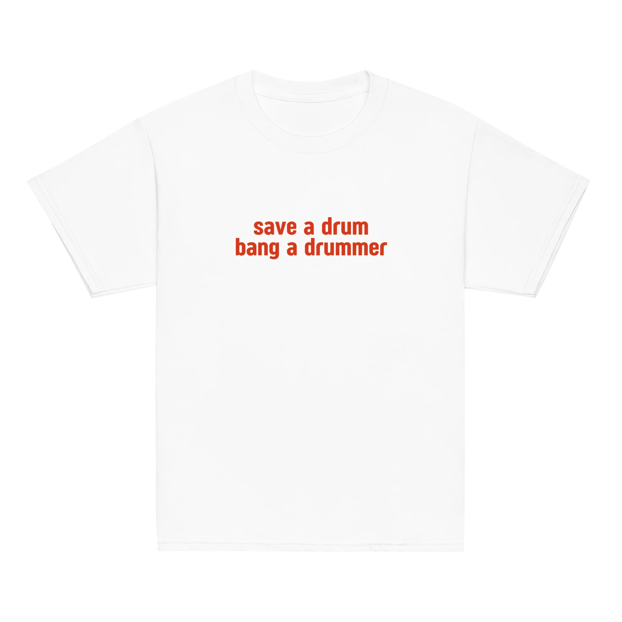Save a Drum Bang a Drummer Baby Tee - Image 3