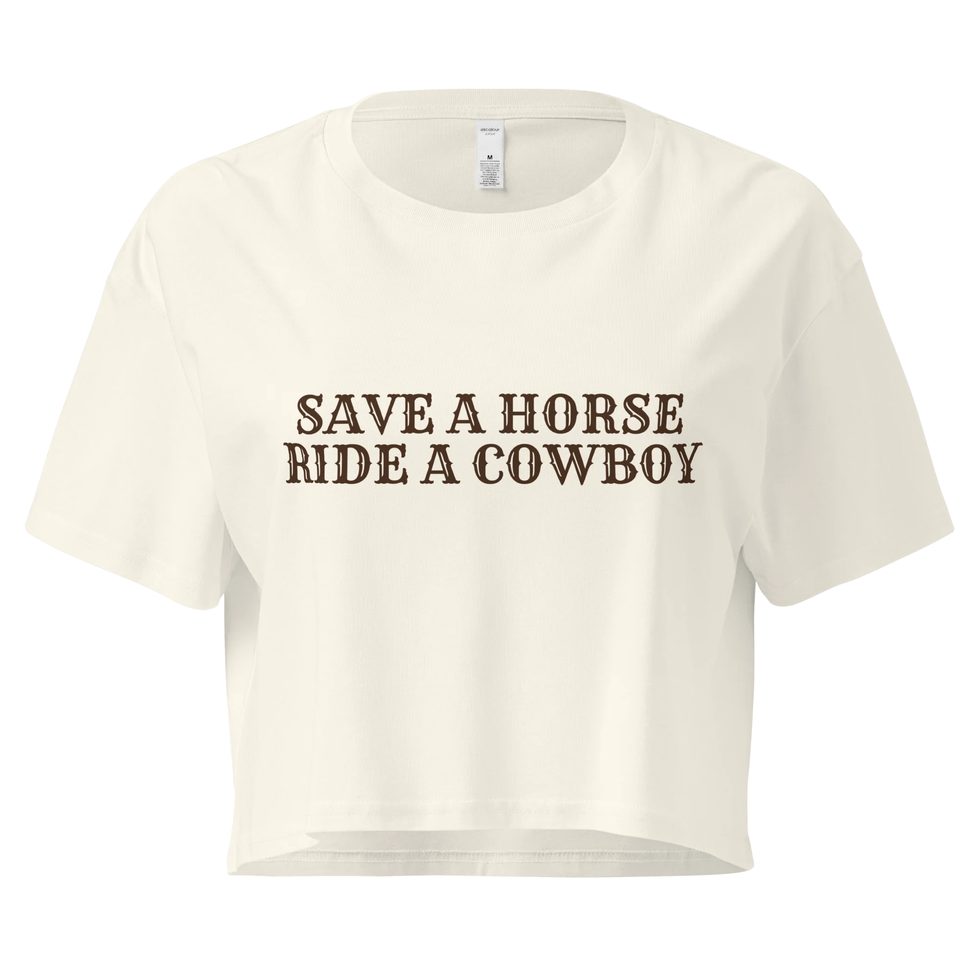 Save a Horse, Ride a Cowboy Crop Tee