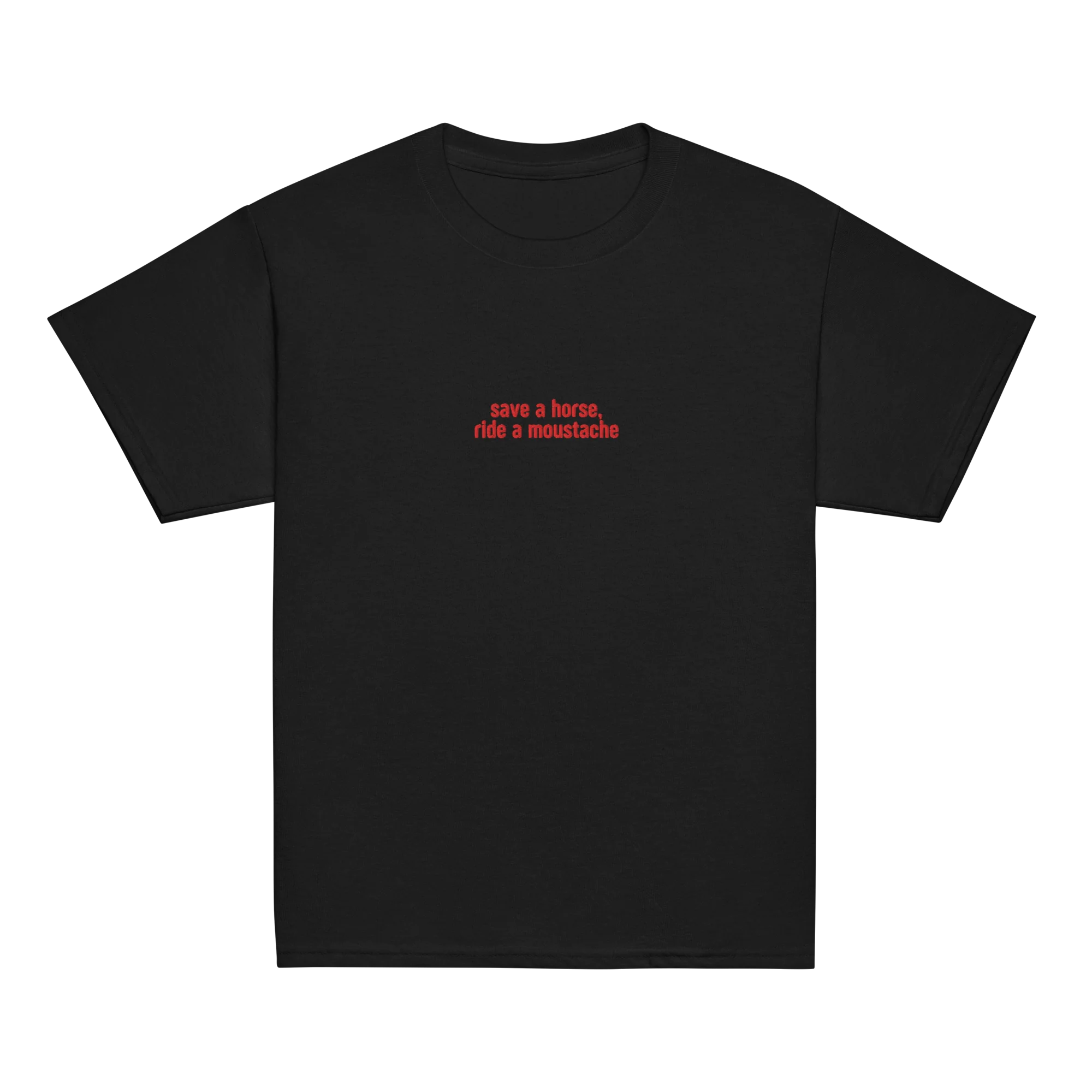 Save a Horse Ride a Moustache Embroidered Baby Tee - Image 11