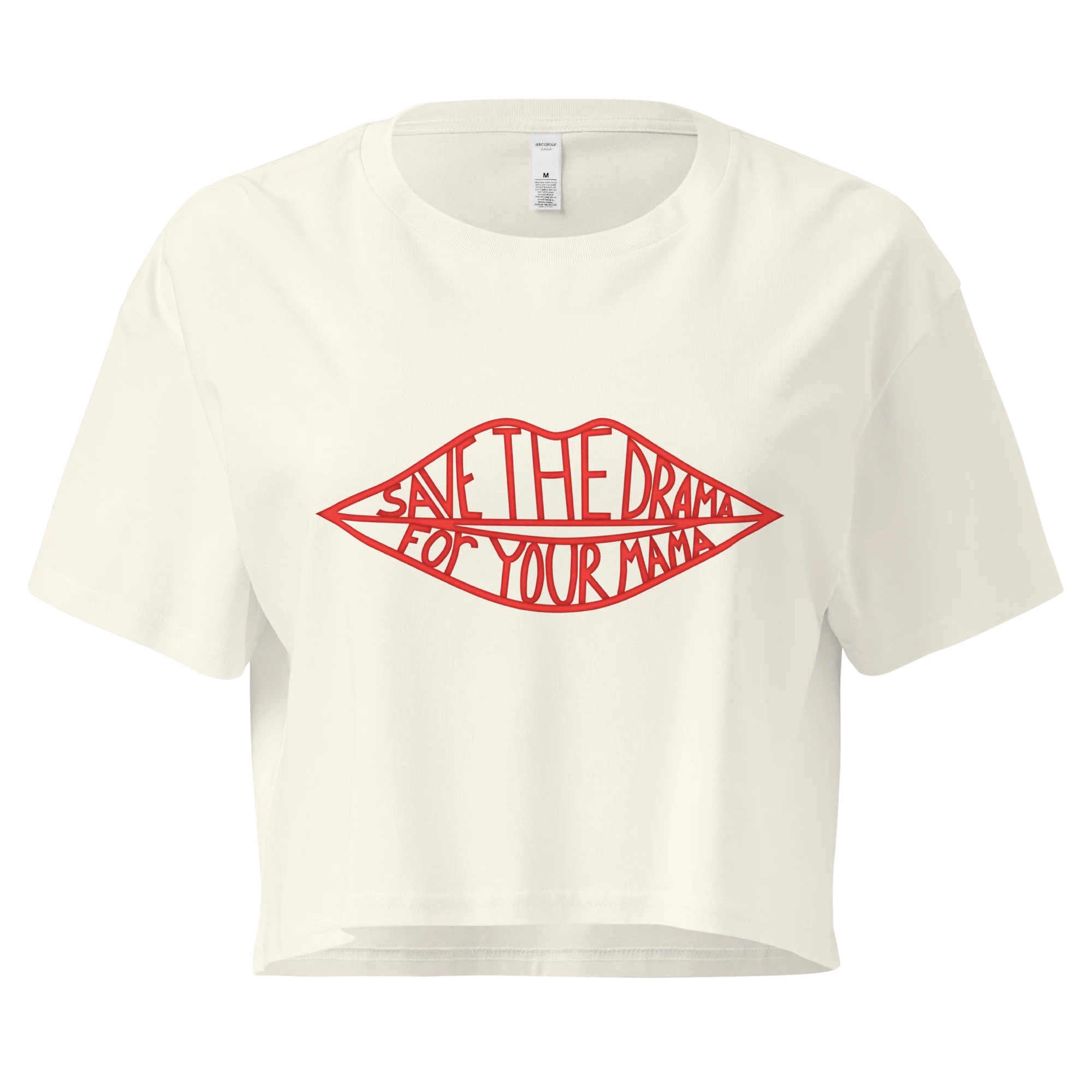 Save the Drama for your Mama Friends Crop Tee - Image 3