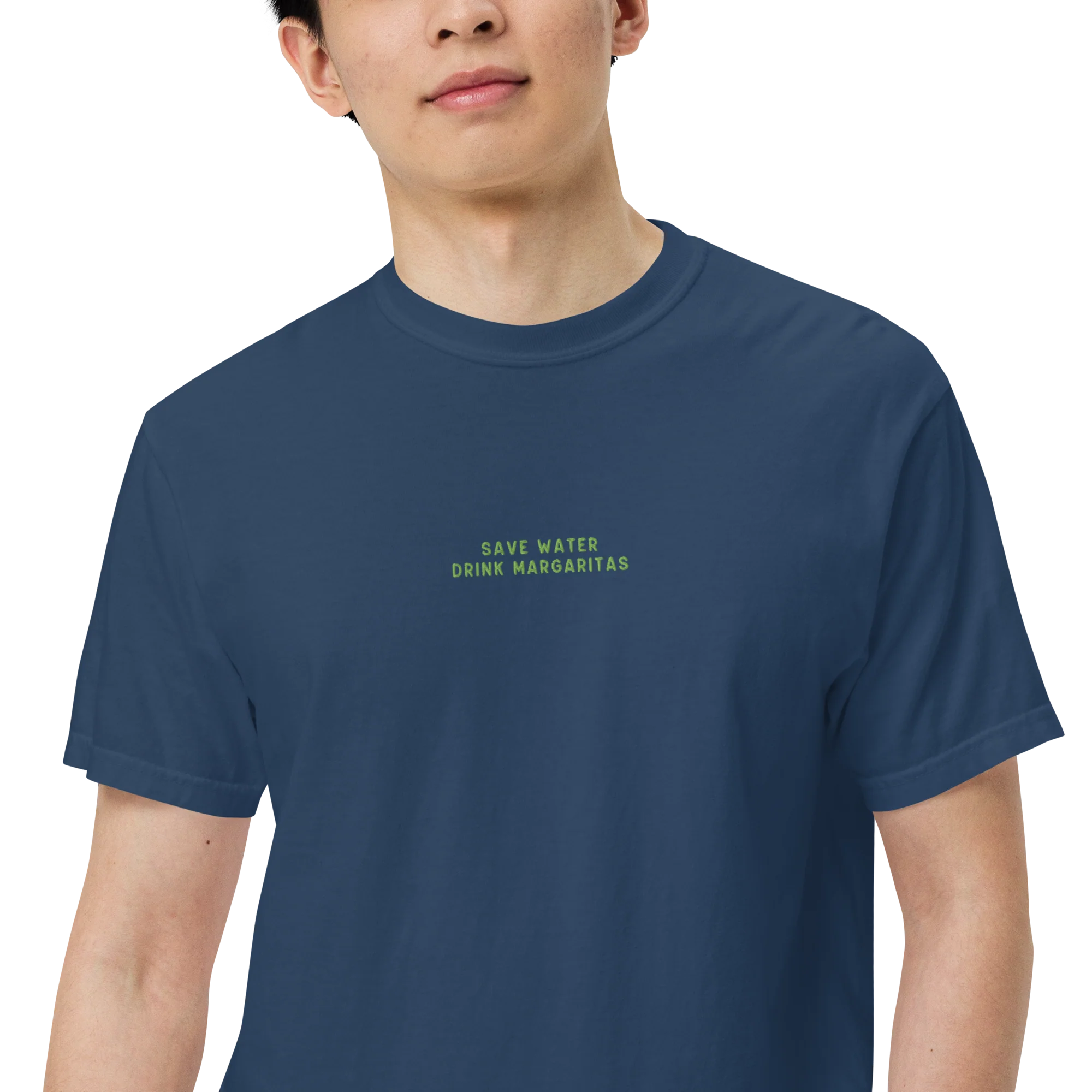 Save Water Drink Margaritas Embroidered Classic T-Shirt - Image 6