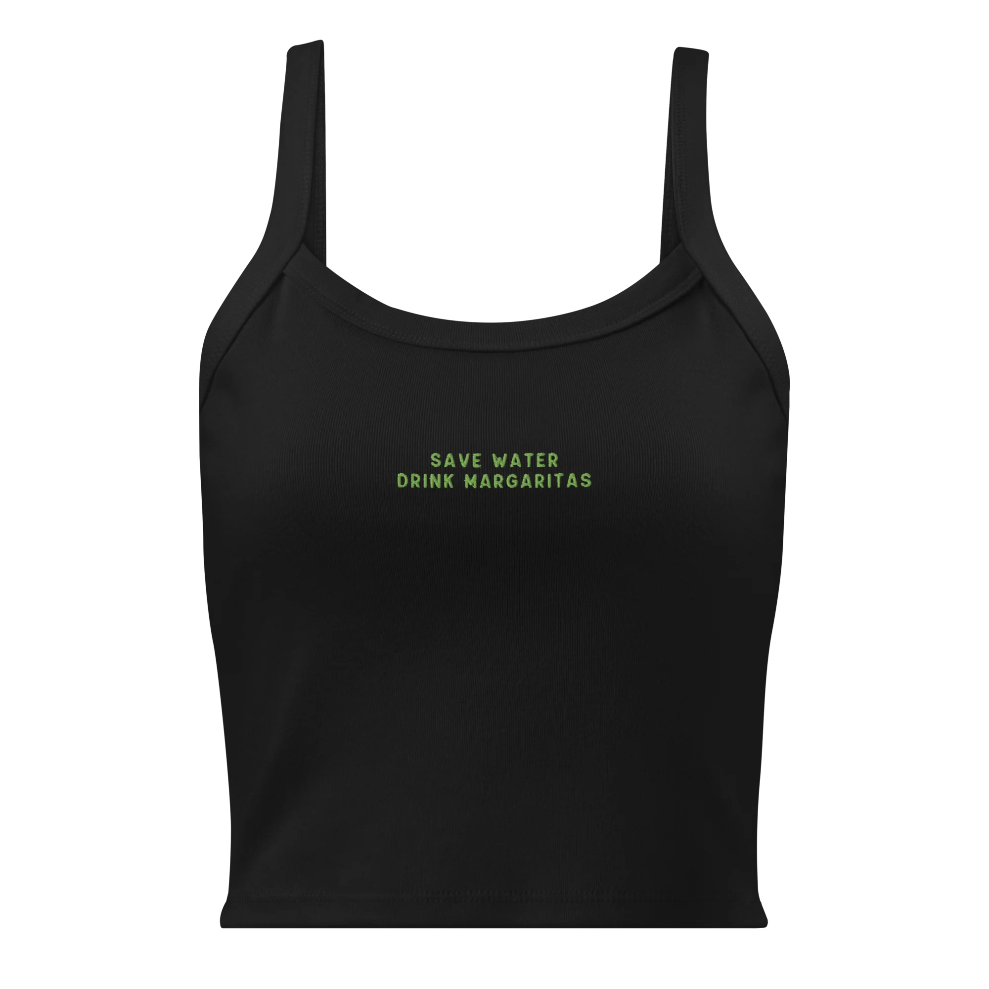 Save Water Drink Margaritas Rib Embroidered Tank Top - Image 5
