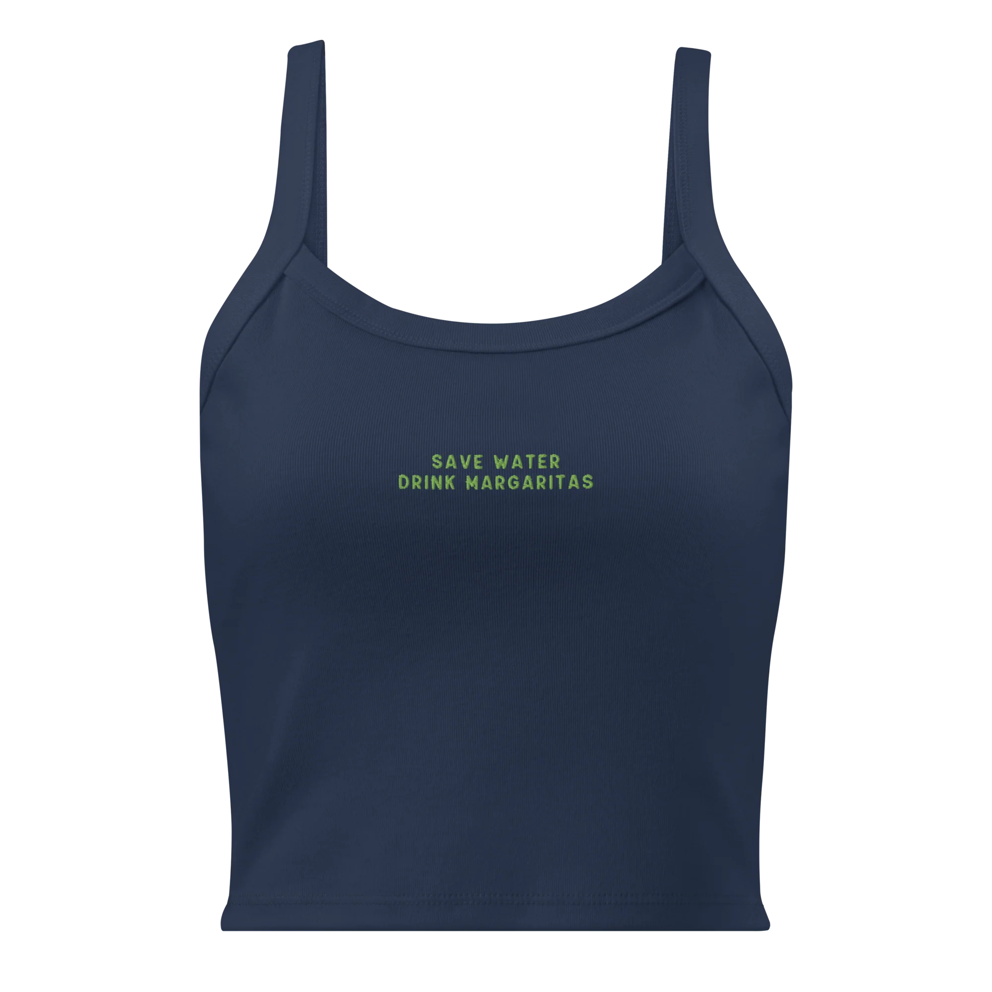Save Water Drink Margaritas Rib Embroidered Tank Top - Image 7
