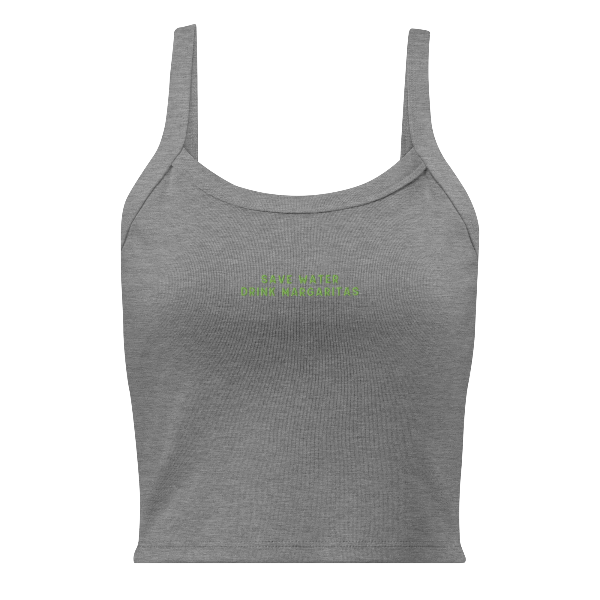 Save Water Drink Margaritas Rib Embroidered Tank Top - Image 8