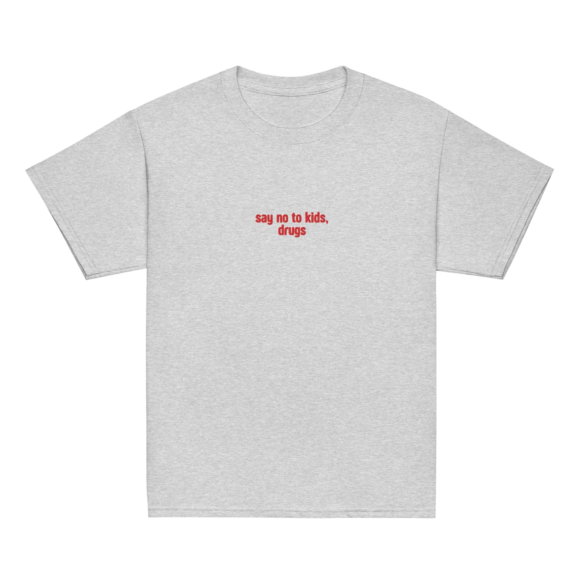 Say No To Kids, Drugs Embroidered Baby Tee - Image 3
