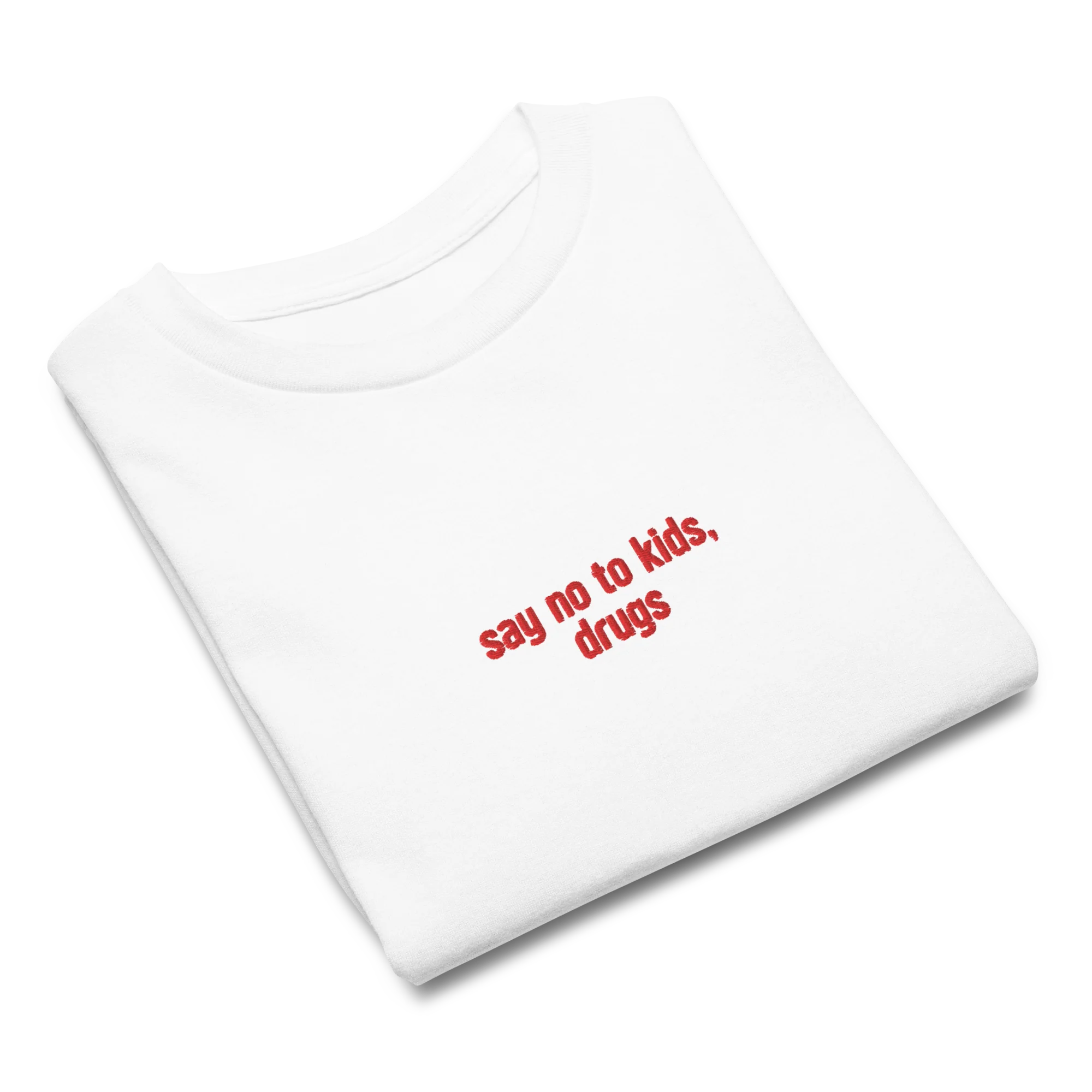 Say No To Kids, Drugs Embroidered Baby Tee - Image 5