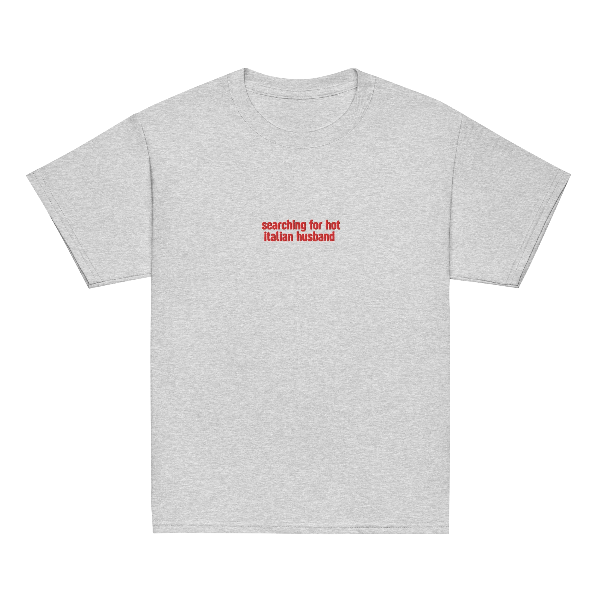 Searching Hot Italian Husband Embroidered Baby Tee - Image 5