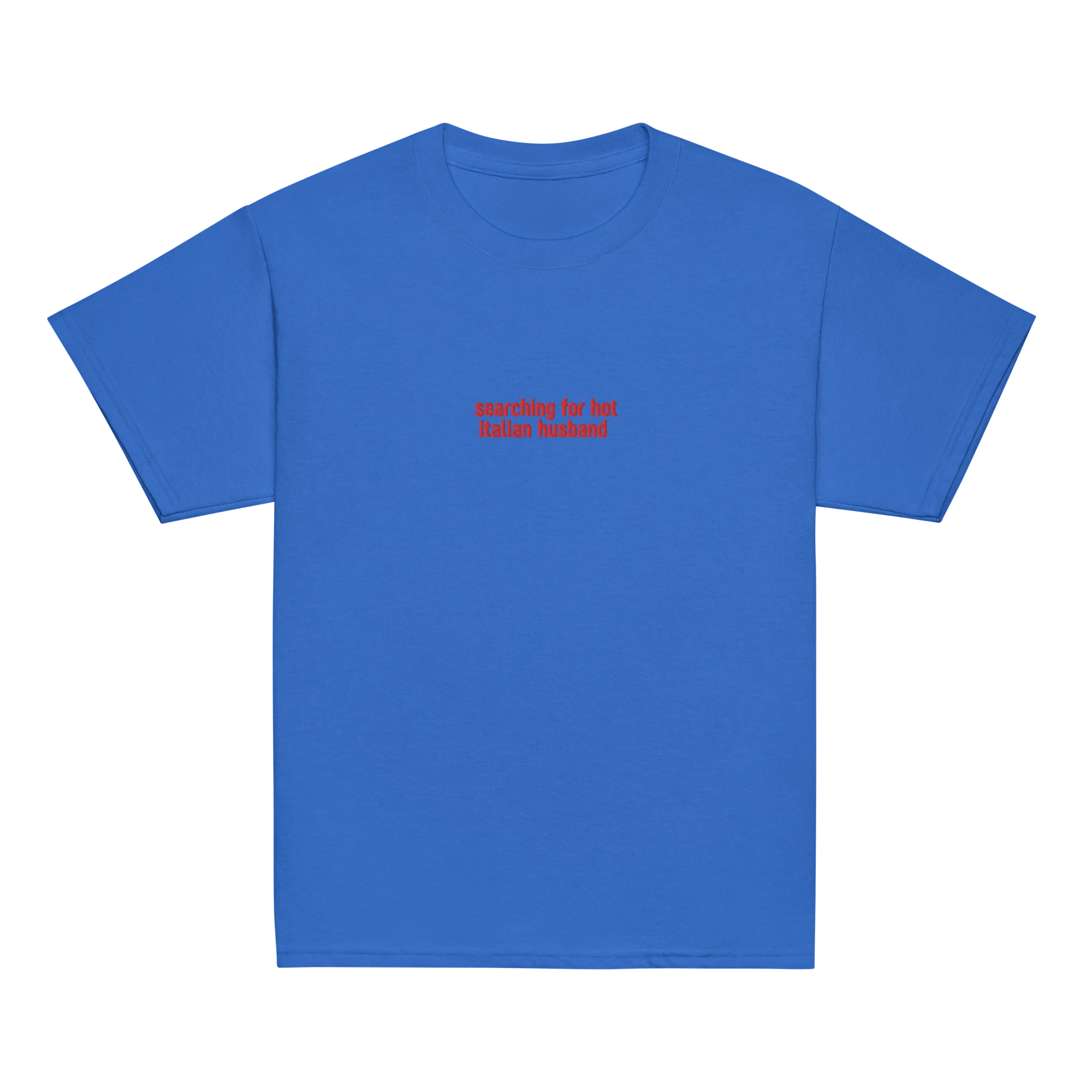 Searching Hot Italian Husband Embroidered Baby Tee - Image 6