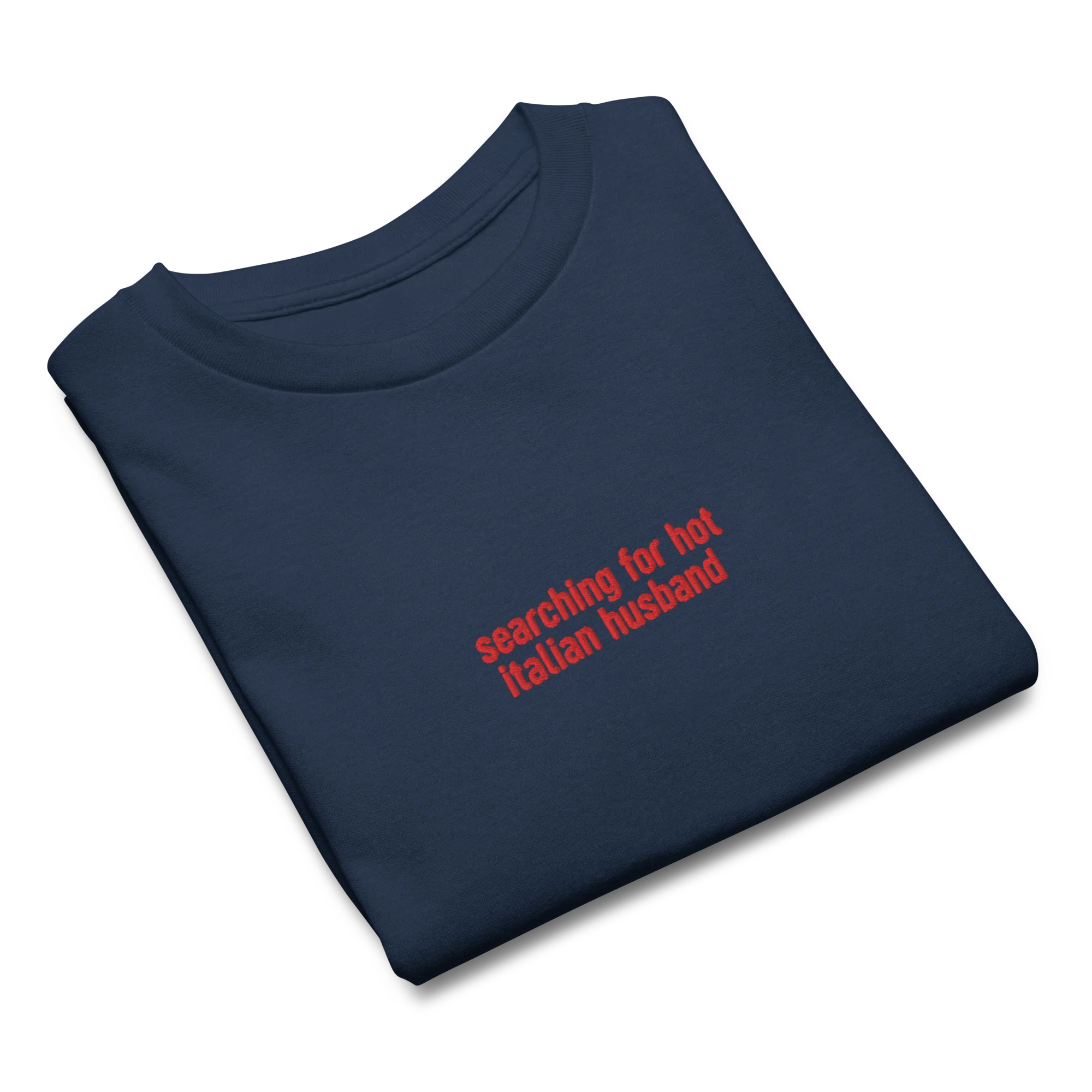 Searching Hot Italian Husband Embroidered Baby Tee - Image 9