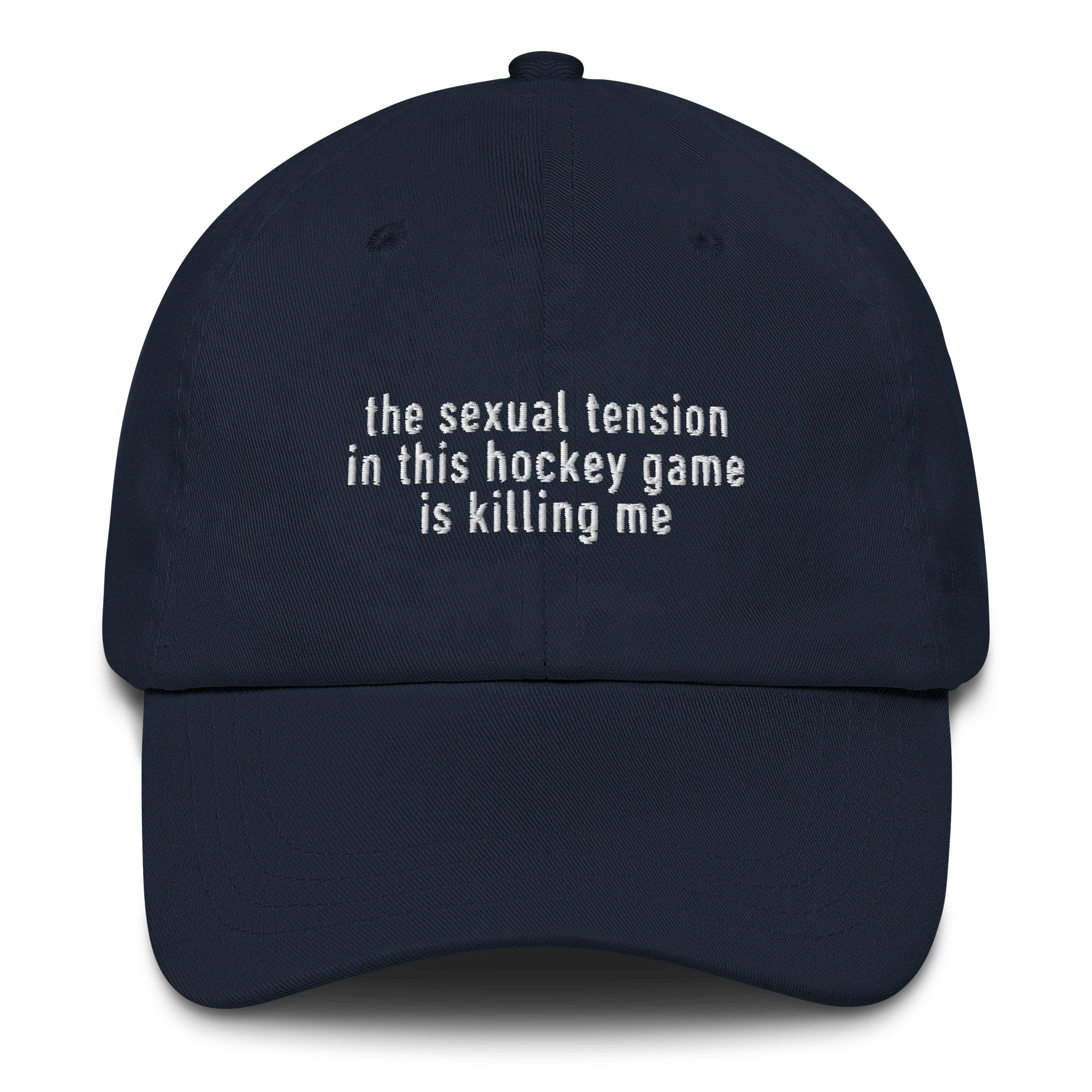 Sexual Tension Hockey Game HR Embroidered Cap