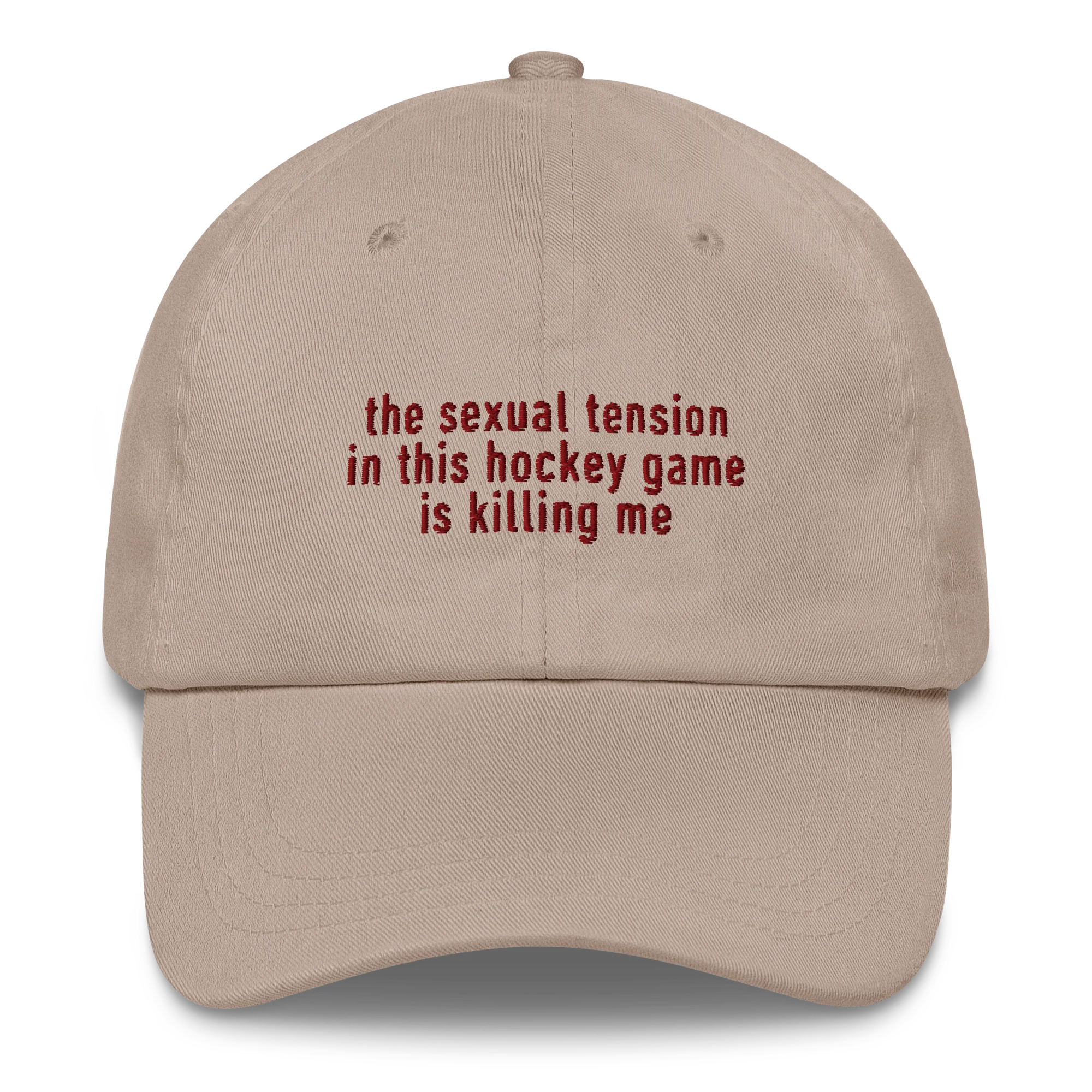 Sexual Tension Hockey Game HR Embroidered Cap - Image 4