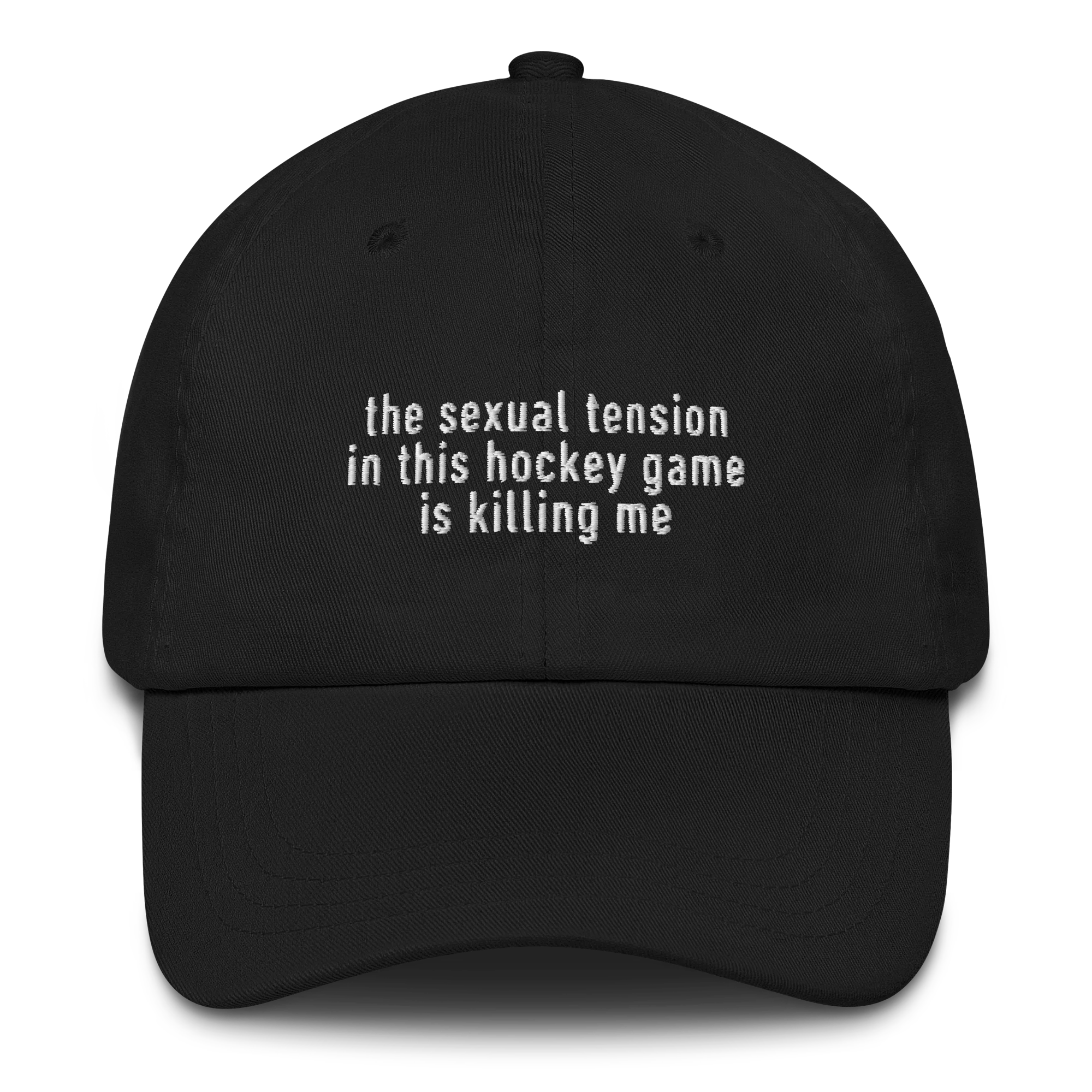 Sexual Tension Hockey Game HR Embroidered Cap - Image 8