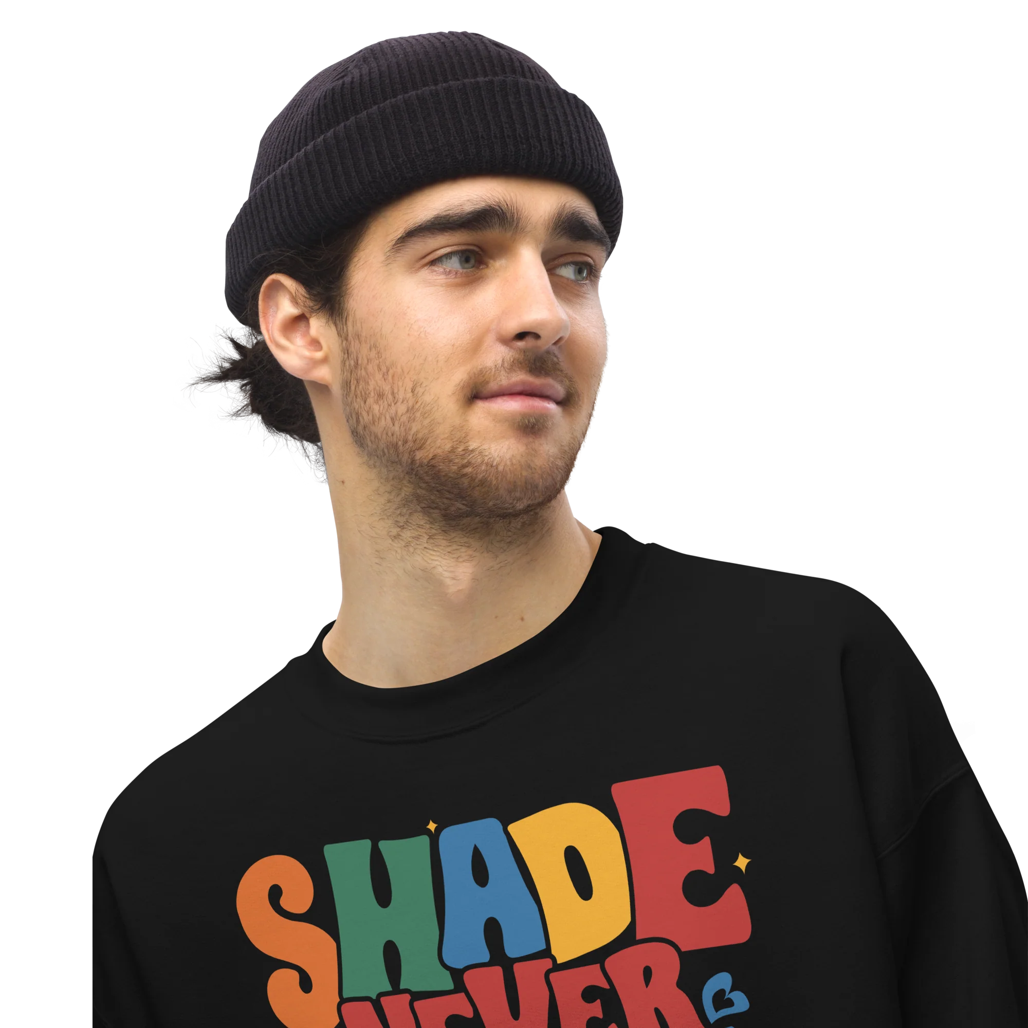 Shade Never Made Anybody Less Gay Pride Crewneck Sweatshirt - Image 7
