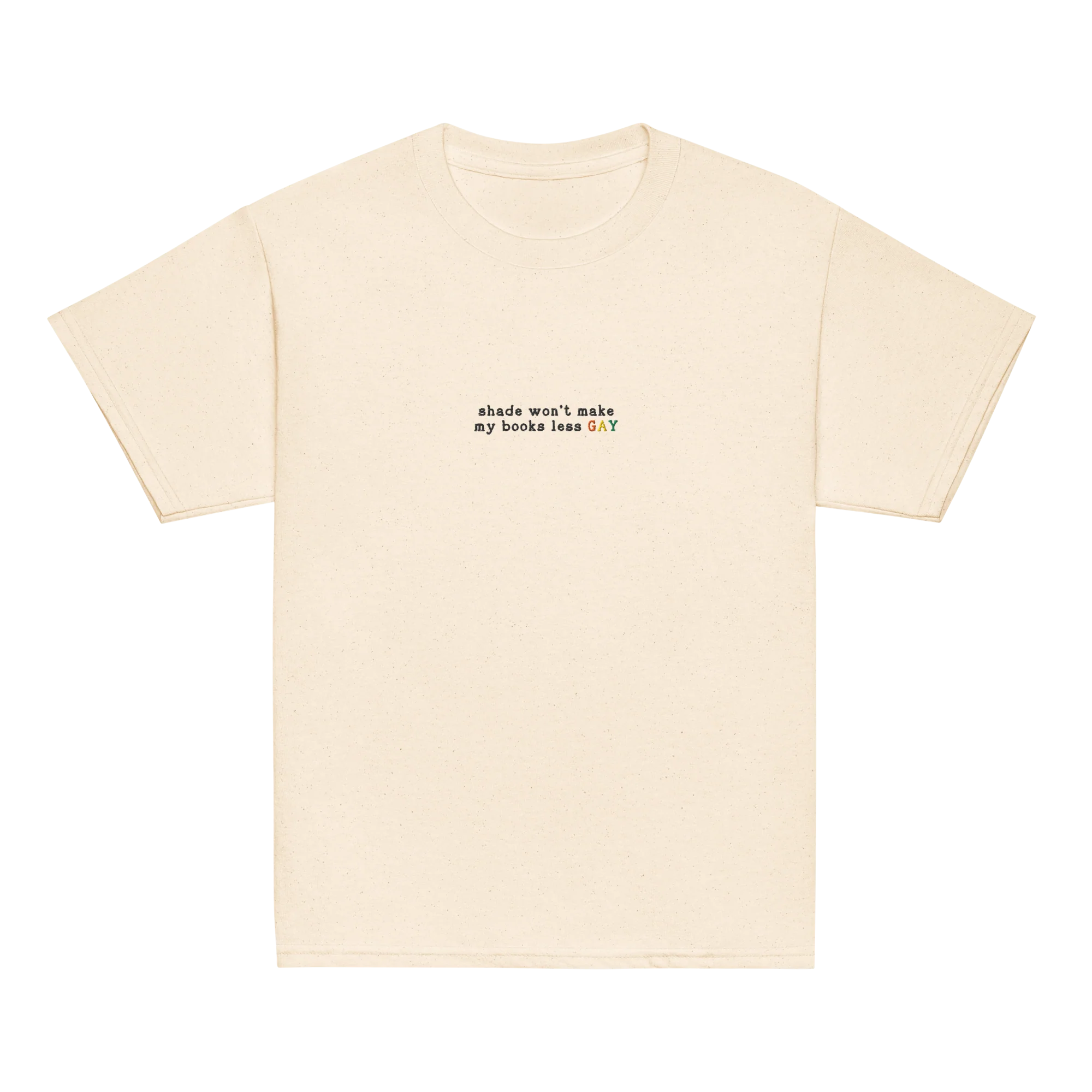 Shade Won't Make My Books Less Gay Embroidered Baby Tee - Image 6