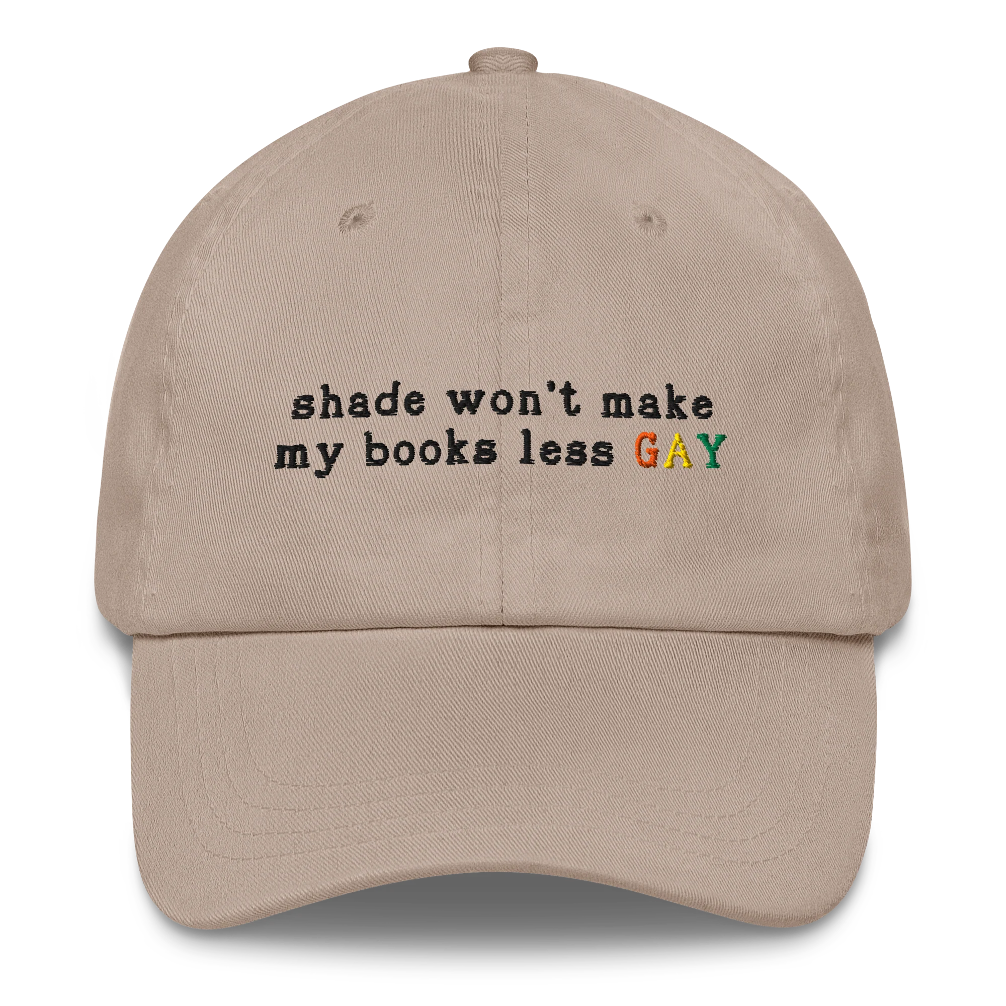 Shade Won't Make My Books Less Gay Embroidered Cap - Image 8