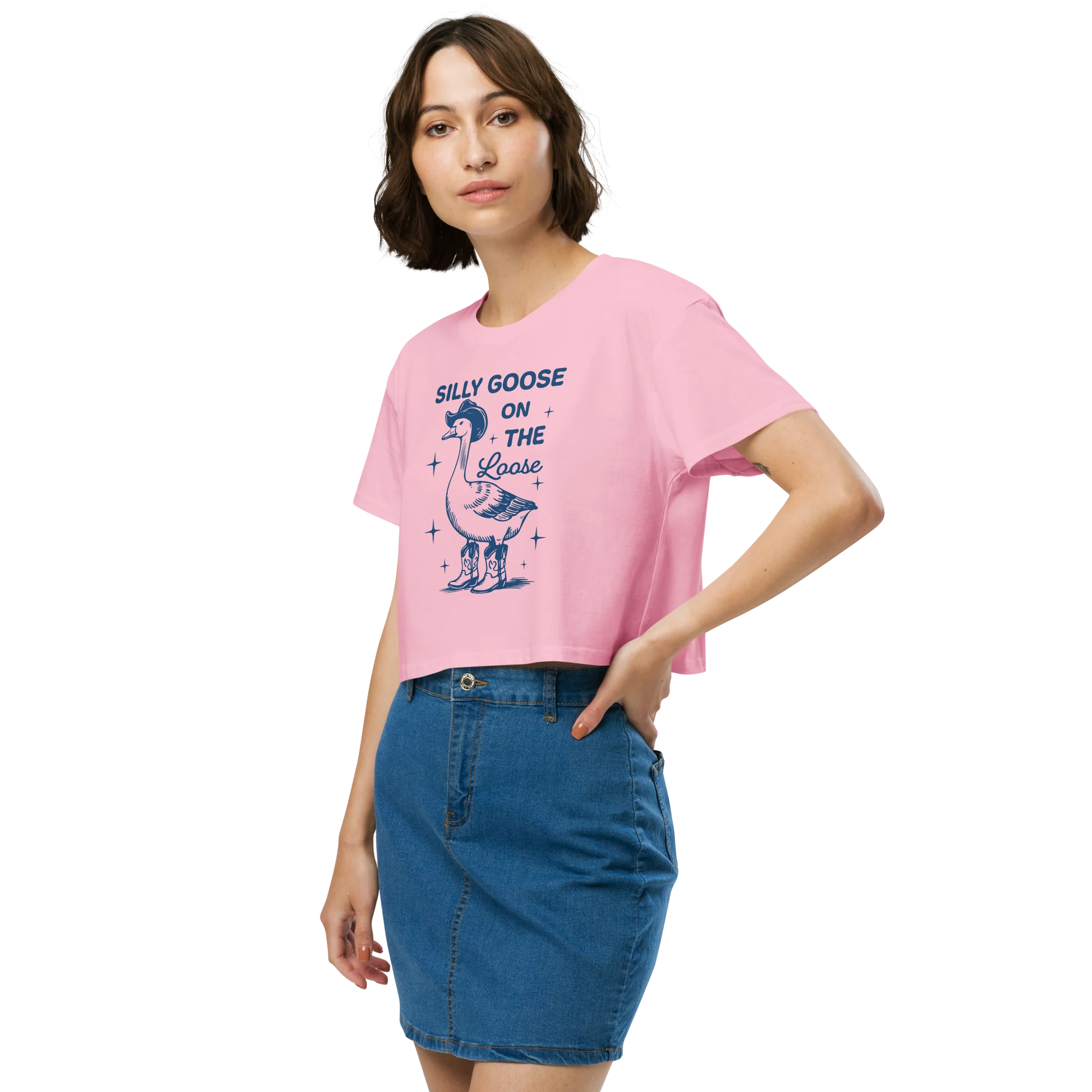 Silly Goose on the Loose Crop Tee - Image 5