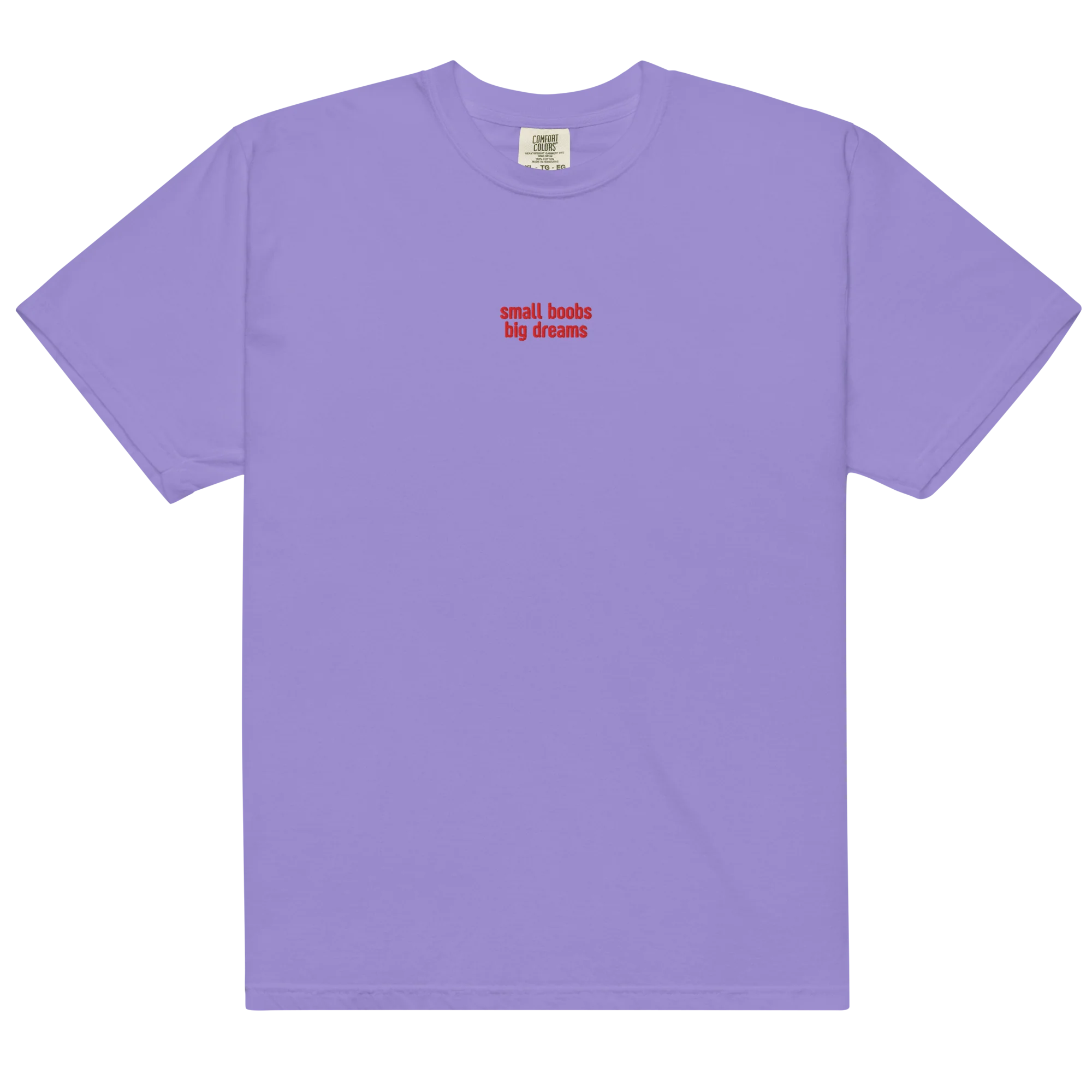 Small Boobs Big Dreams Embroidered Classic T-Shirt - Image 5