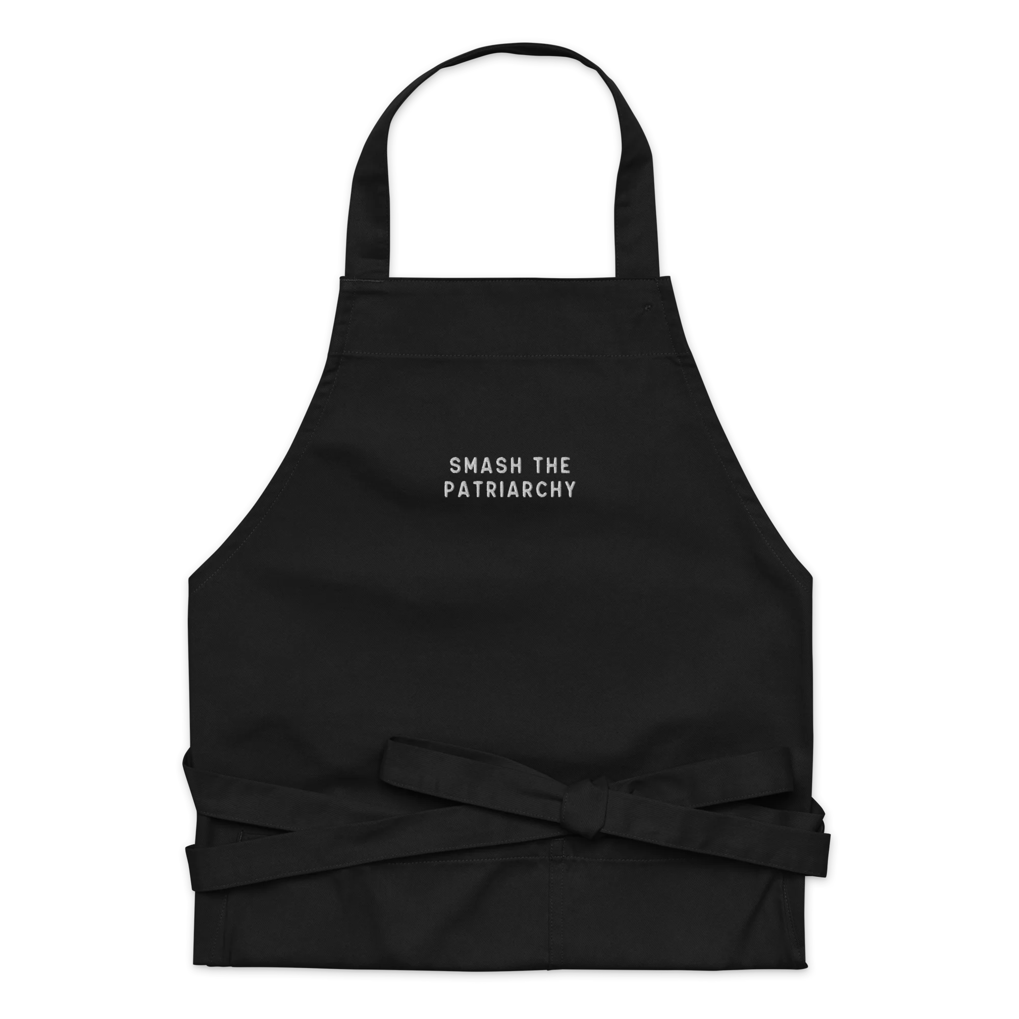 Smash The Patriarchy Embroidered Organic Cotton Apron - Image 4