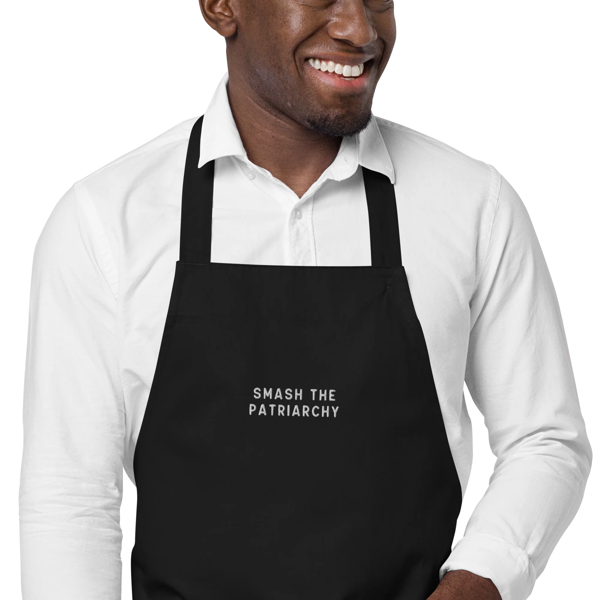 Smash The Patriarchy Embroidered Organic Cotton Apron - Image 5