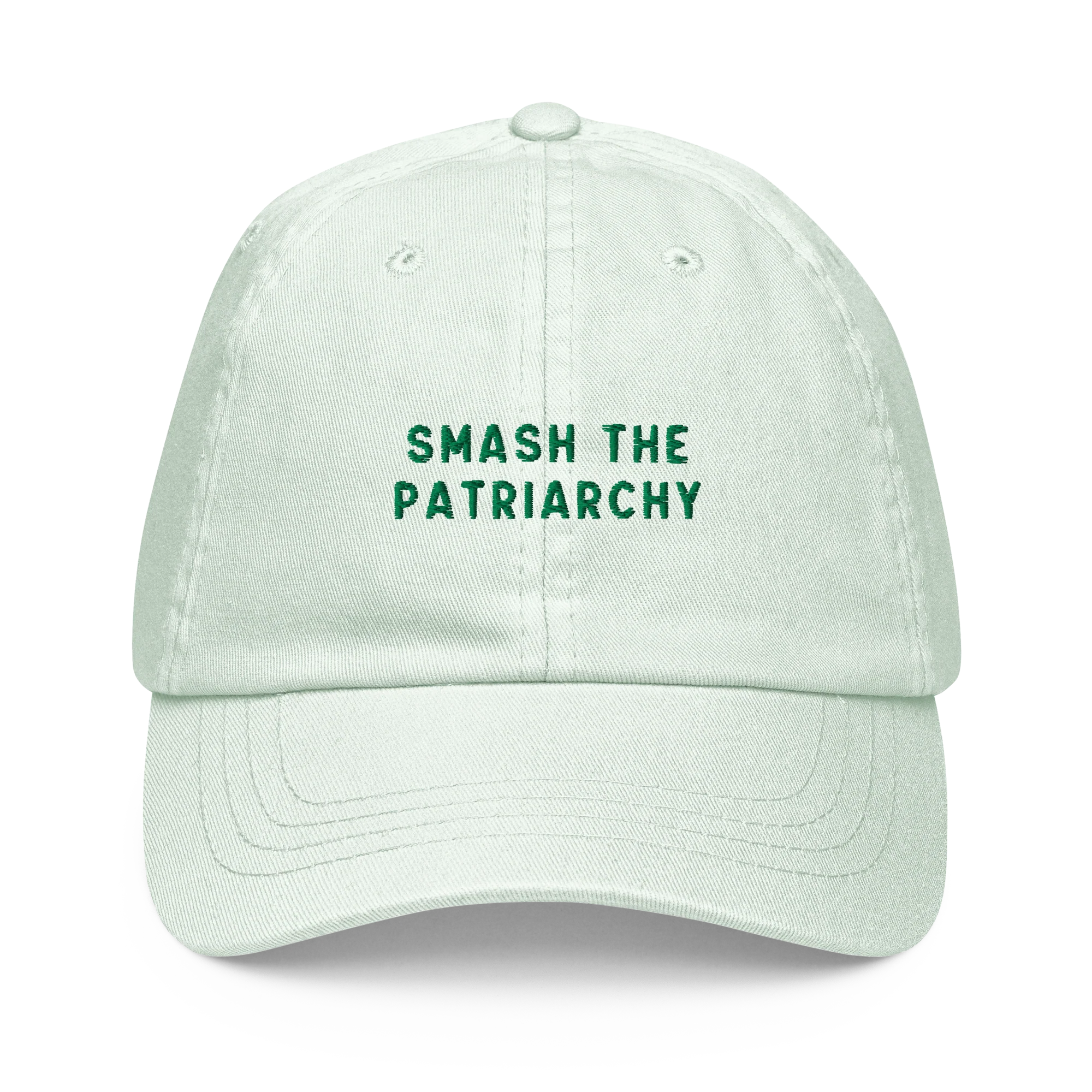 Smash The Patriarchy Embroidered Pastel Baseball Hat - Image 4