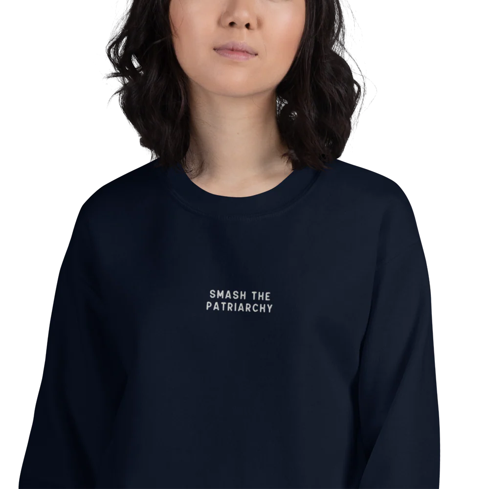 Smash the Patriarchy Embroidered Sweatshirt - Image 7