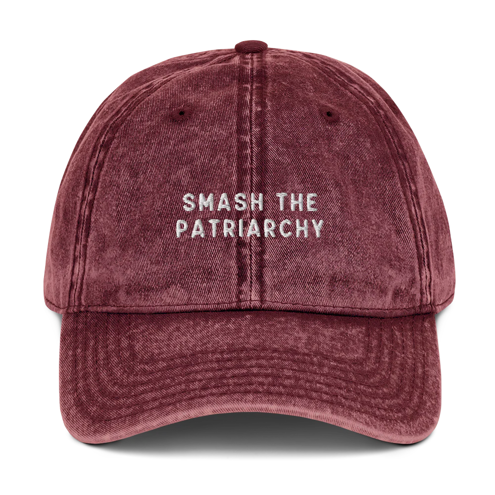 Smash The Patriarchy Embroidered Vintage Cap - Image 3