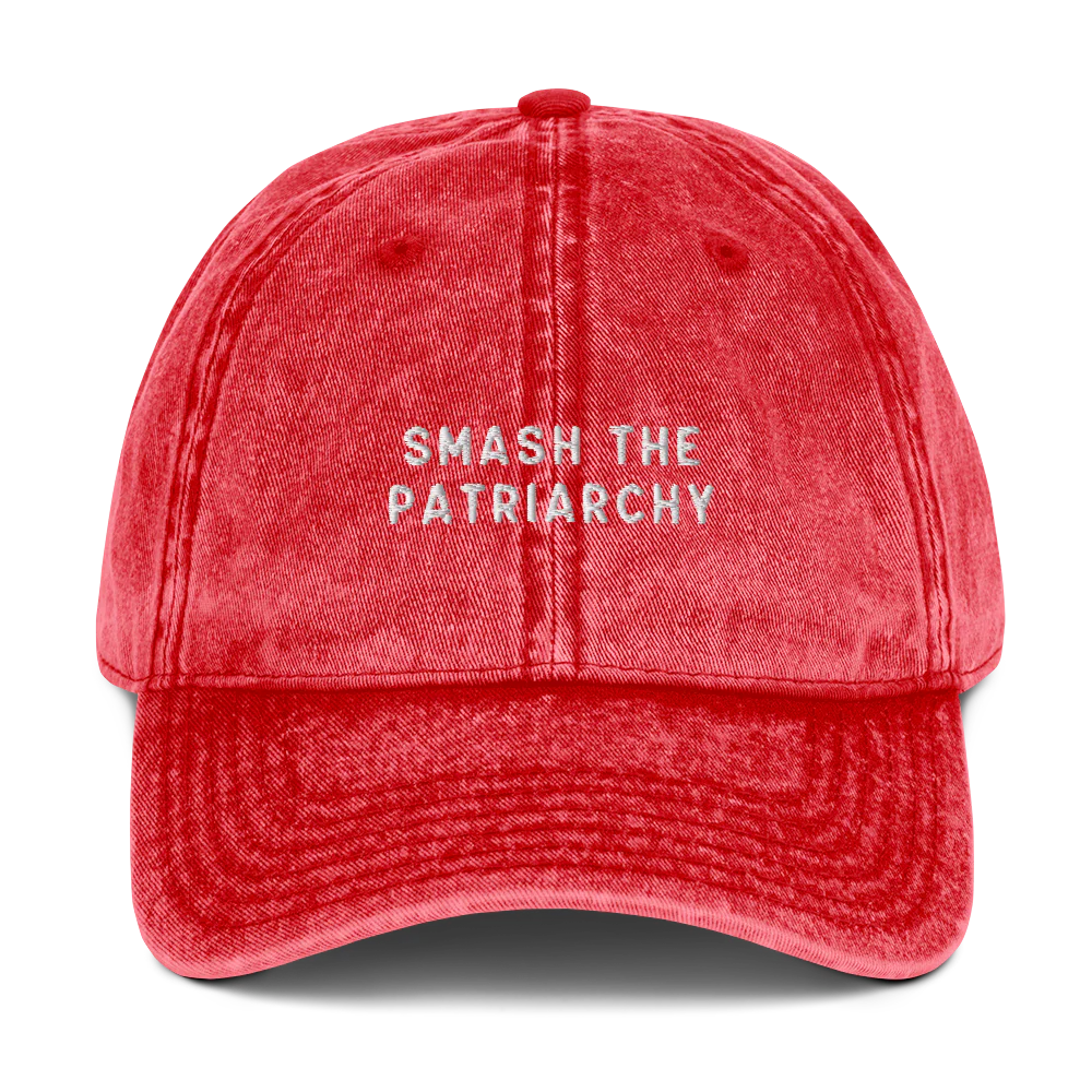 Smash The Patriarchy Embroidered Vintage Cap - Image 4