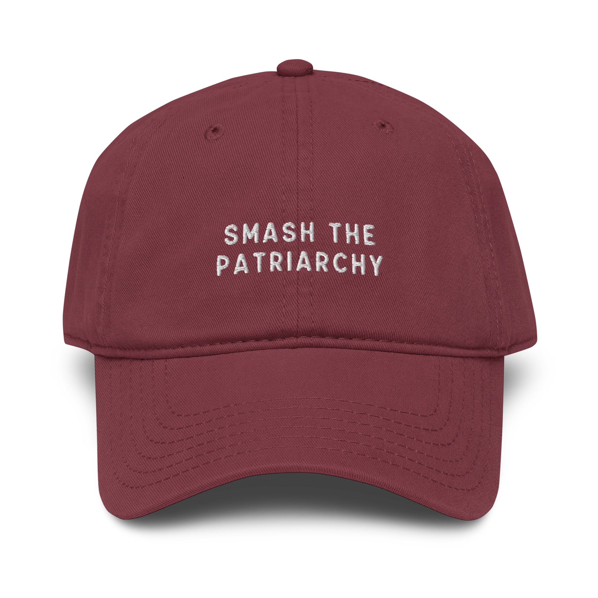 Smash the Patriarchy Embroidered Vintage Wash Baseball Cap - Image 3