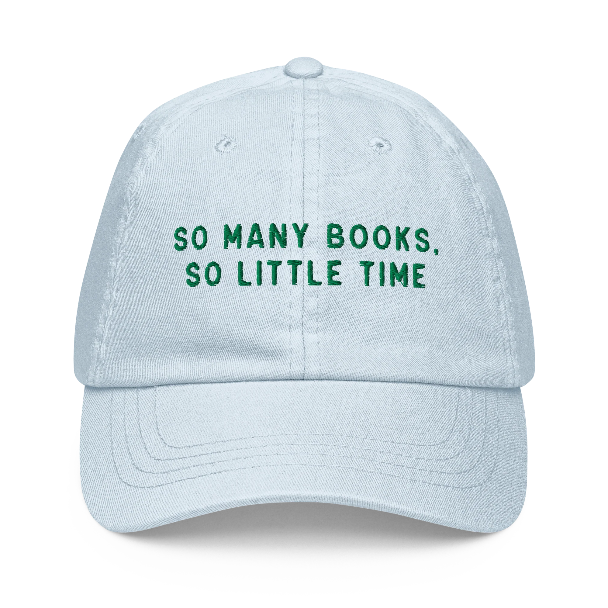 So Many Books, So Little Time Embroidered Pastel Baseball Cap - Image 7